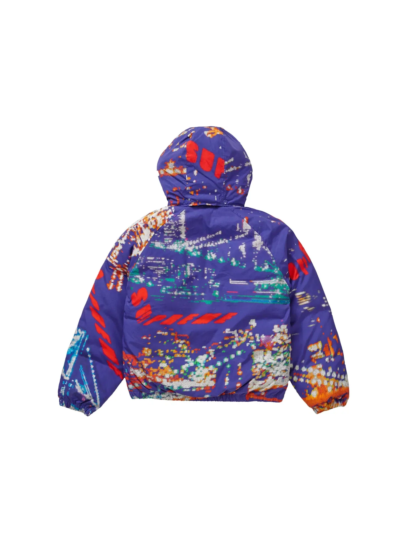 Мужская куртка пуховик Puffy Jacket Supreme — изображение 2 из 4, фиолетовый