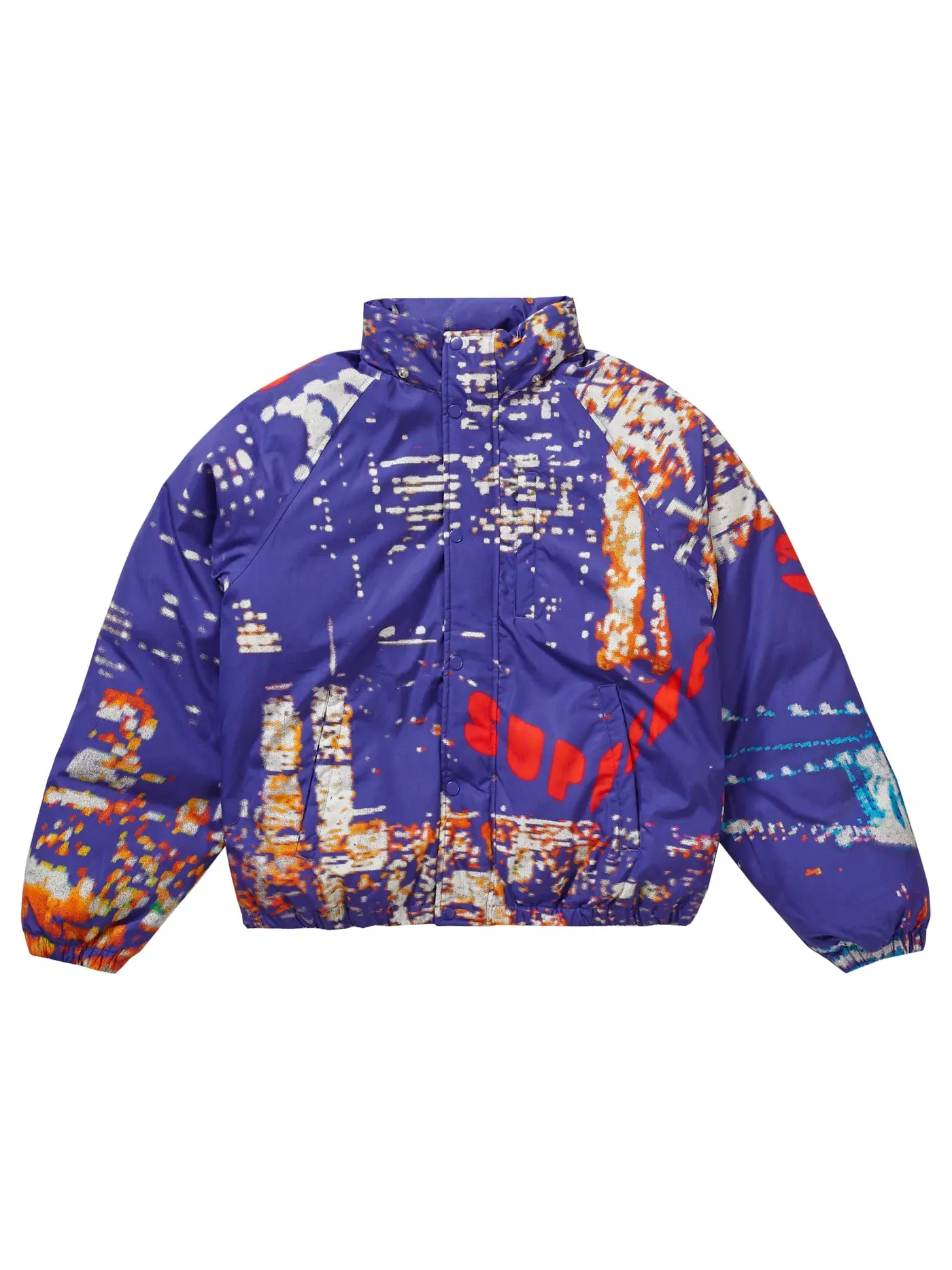 Мужская куртка пуховик Puffy Jacket Supreme — изображение 4 из 4, фиолетовый