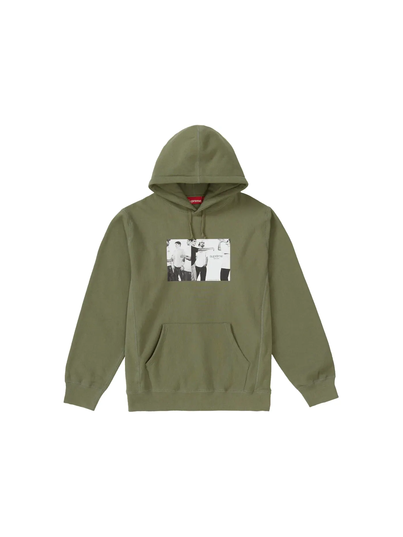 Мужской худи с капюшоном Supreme Hooded Sweatshirt — изображение 1 из 1, светлый оливковый