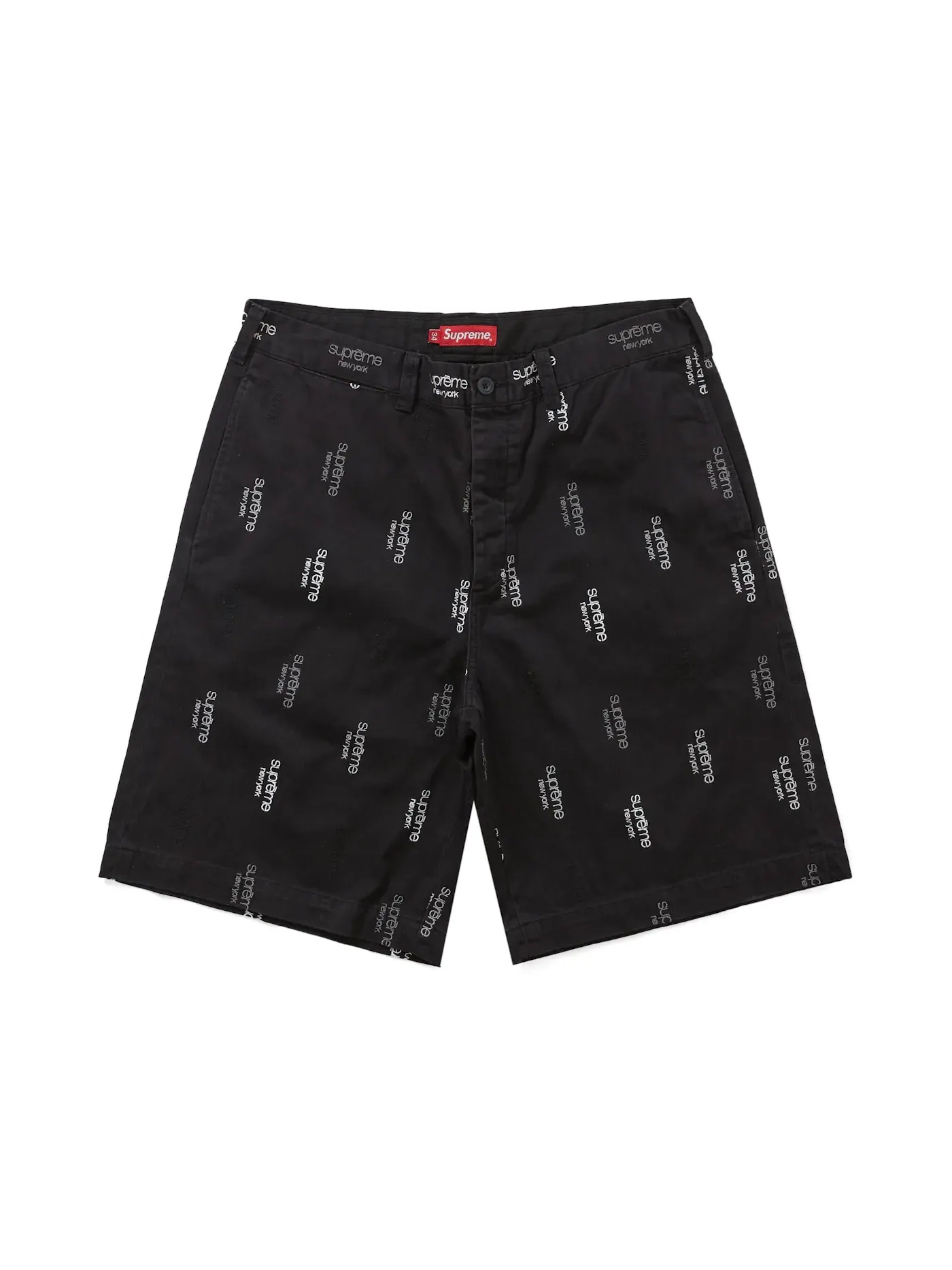 Мужские шорты с логотипом Supreme — изображение 1 из 2, черный