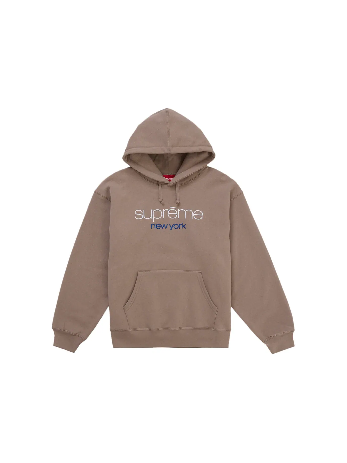 Мужская худи с логотипом Supreme Classic Logo — изображение 1 из 1, коричневый