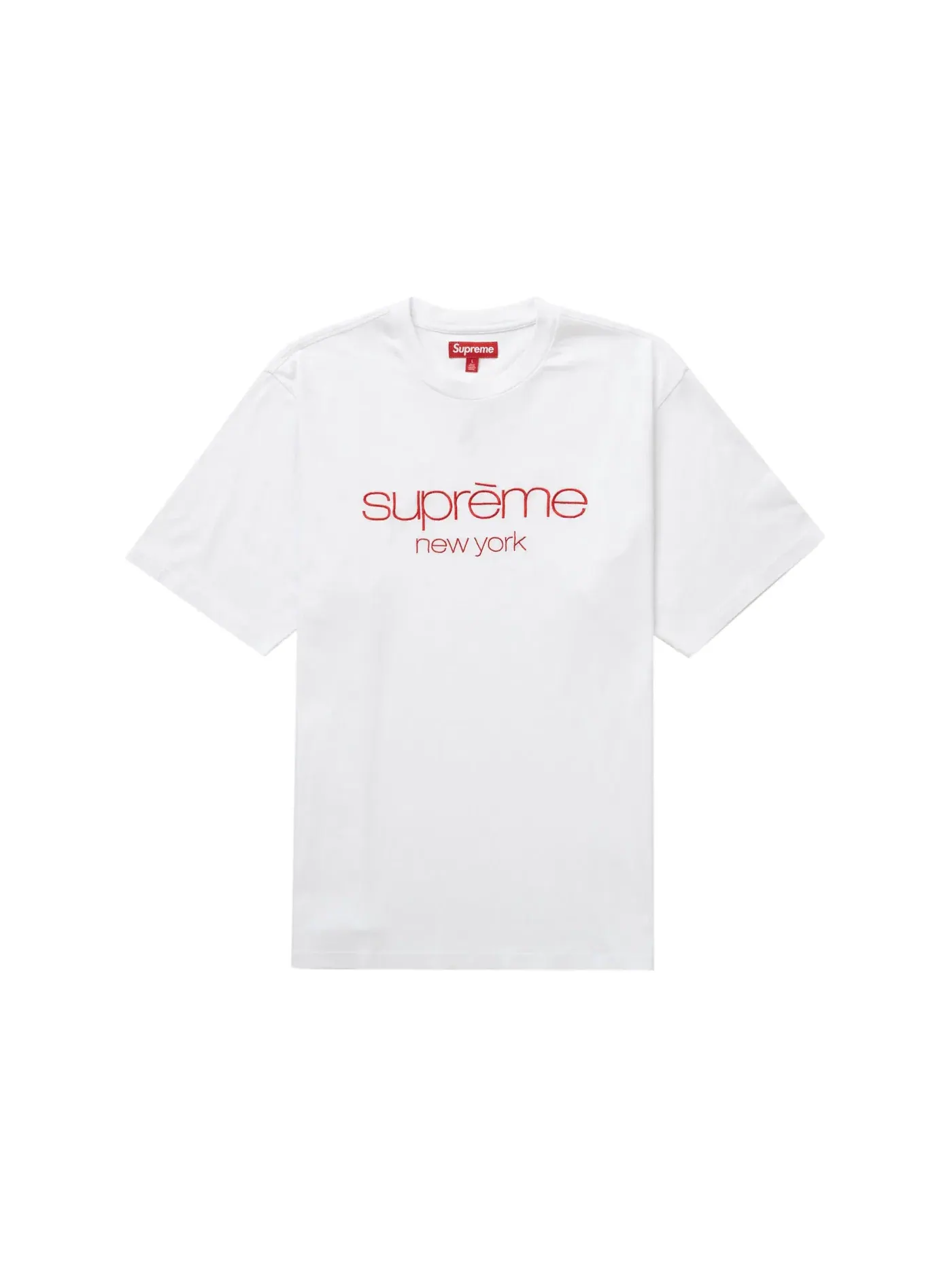 Мужская футболка с принтом Supreme Classic Logo — изображение 1 из 1, белый