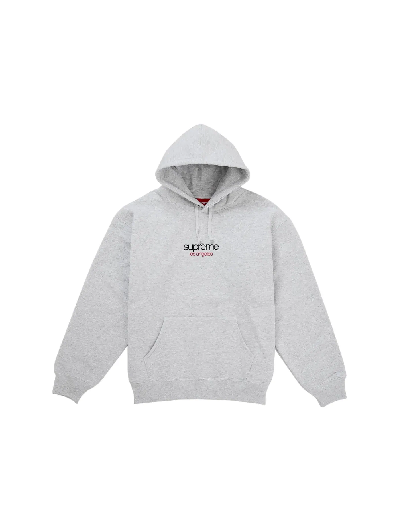Мужская худи с логотипом Supreme Classic Logo Los Angeles Shop — изображение 1 из 1, серый