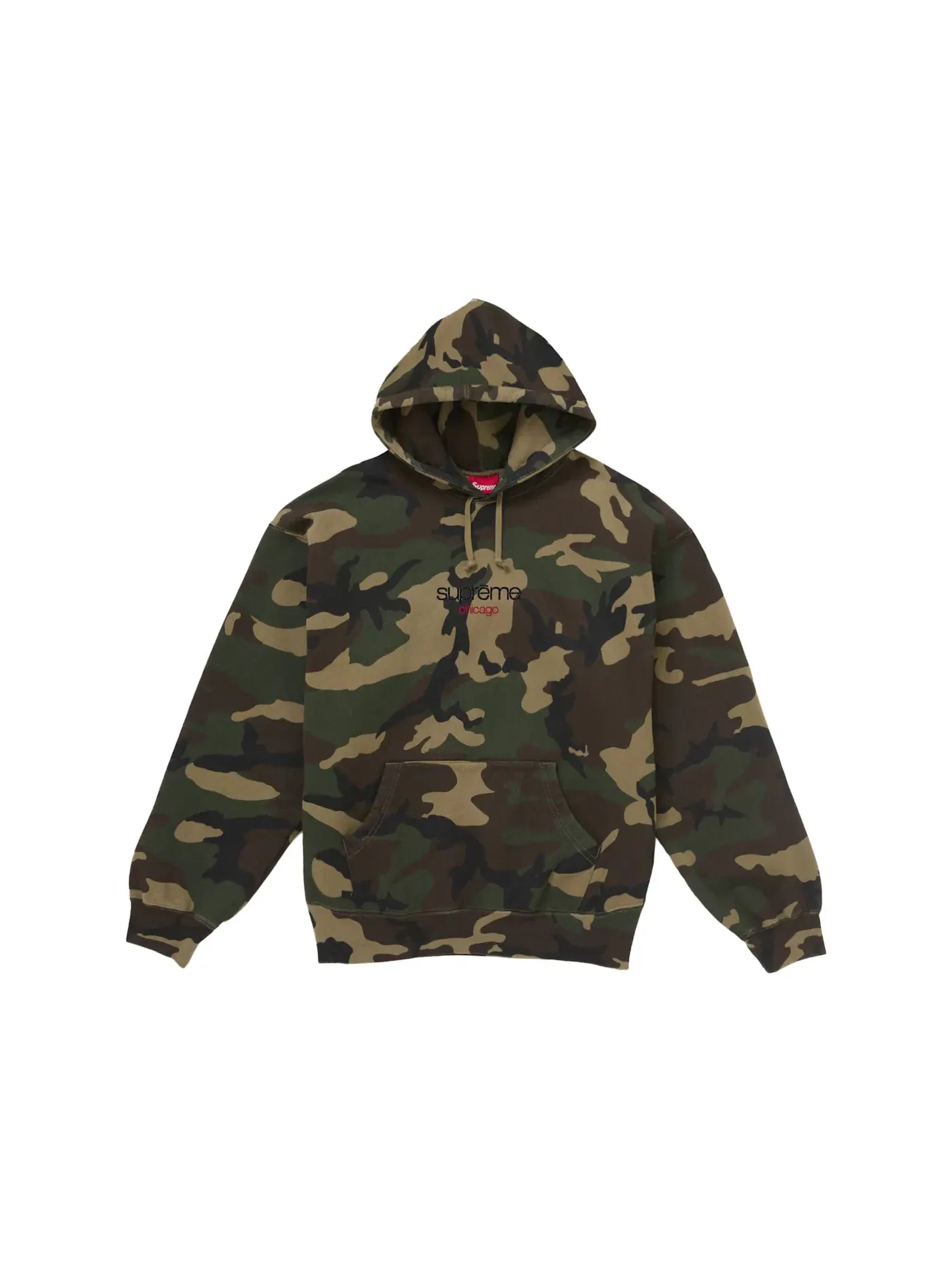 Мужская худи с капюшоном с принтом Classic Logo Chicago Supreme, Woodland Camo — изображение 1 из 1