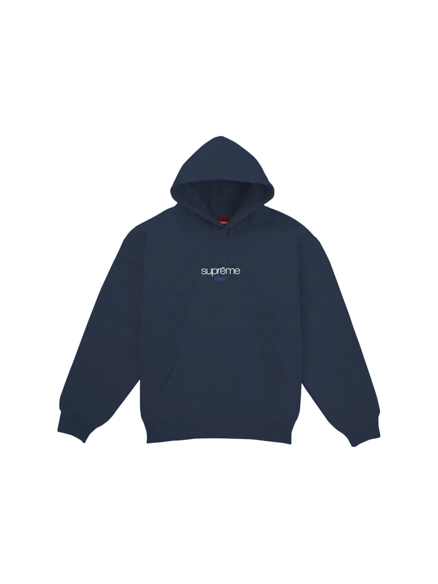 Мужская худи с логотипом Supreme Classic Logo Shop Tokyo — изображение 1 из 1, темно-синий