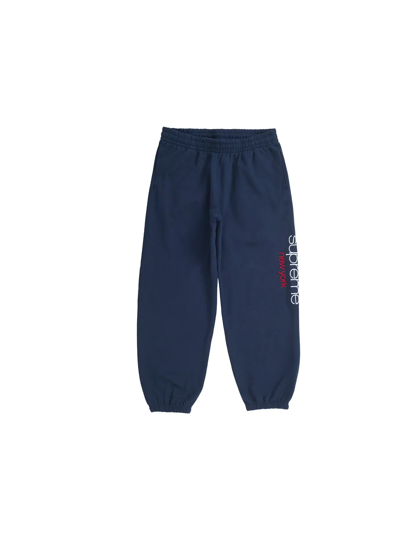 Мужские спортивные штаны хлопковые Sweatpant Supreme — изображение 1 из 3, темно-синий
