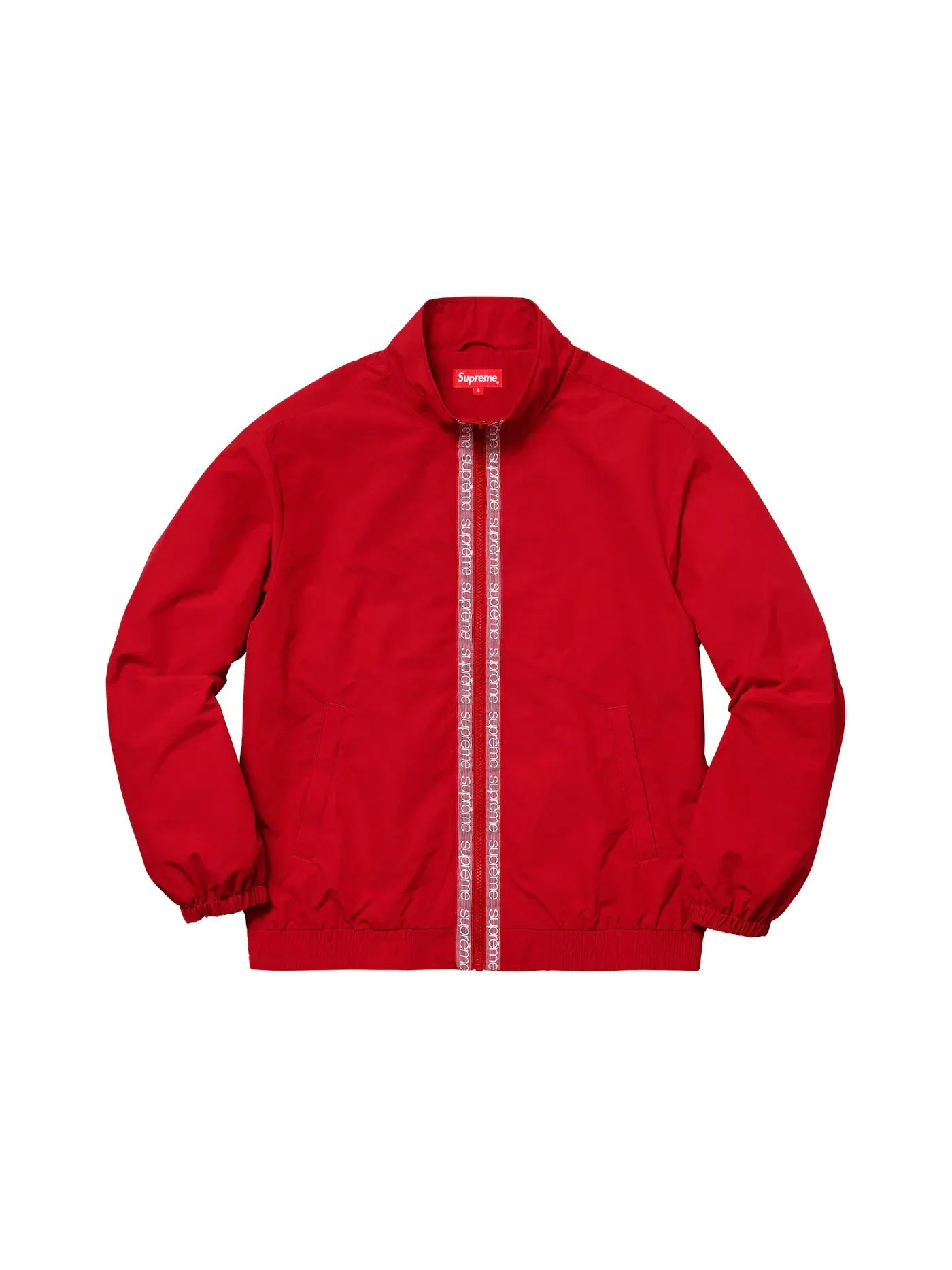 Мужская куртка с принтом Supreme Classic Logo Taping Track Jacket — изображение 1 из 2, красный