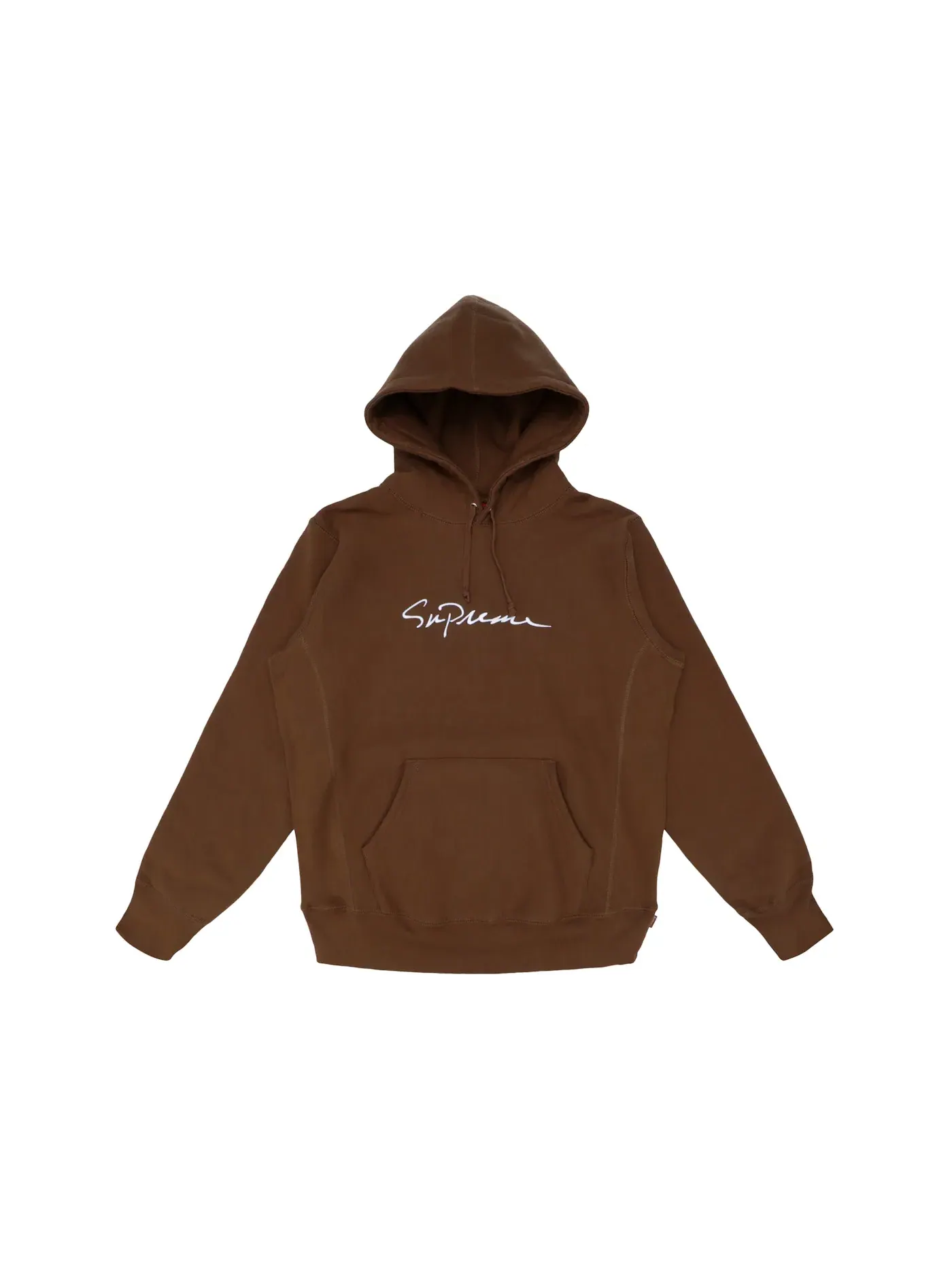 Мужская худи с принтом Supreme Classic Script Hooded Sweatshirt — изображение 1 из 1, коричневый
