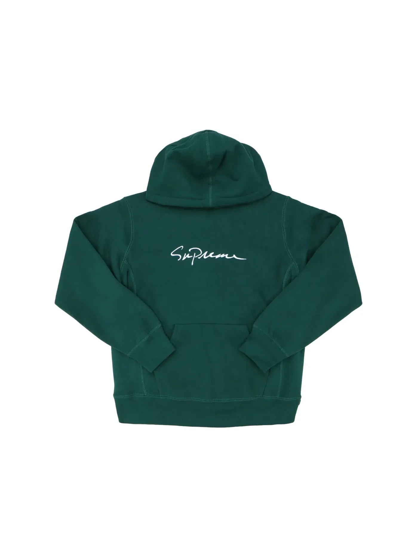 Мужской худи с принтом Supreme Classic Script Hooded Sweatshirt — изображение 1 из 1, темный зеленый