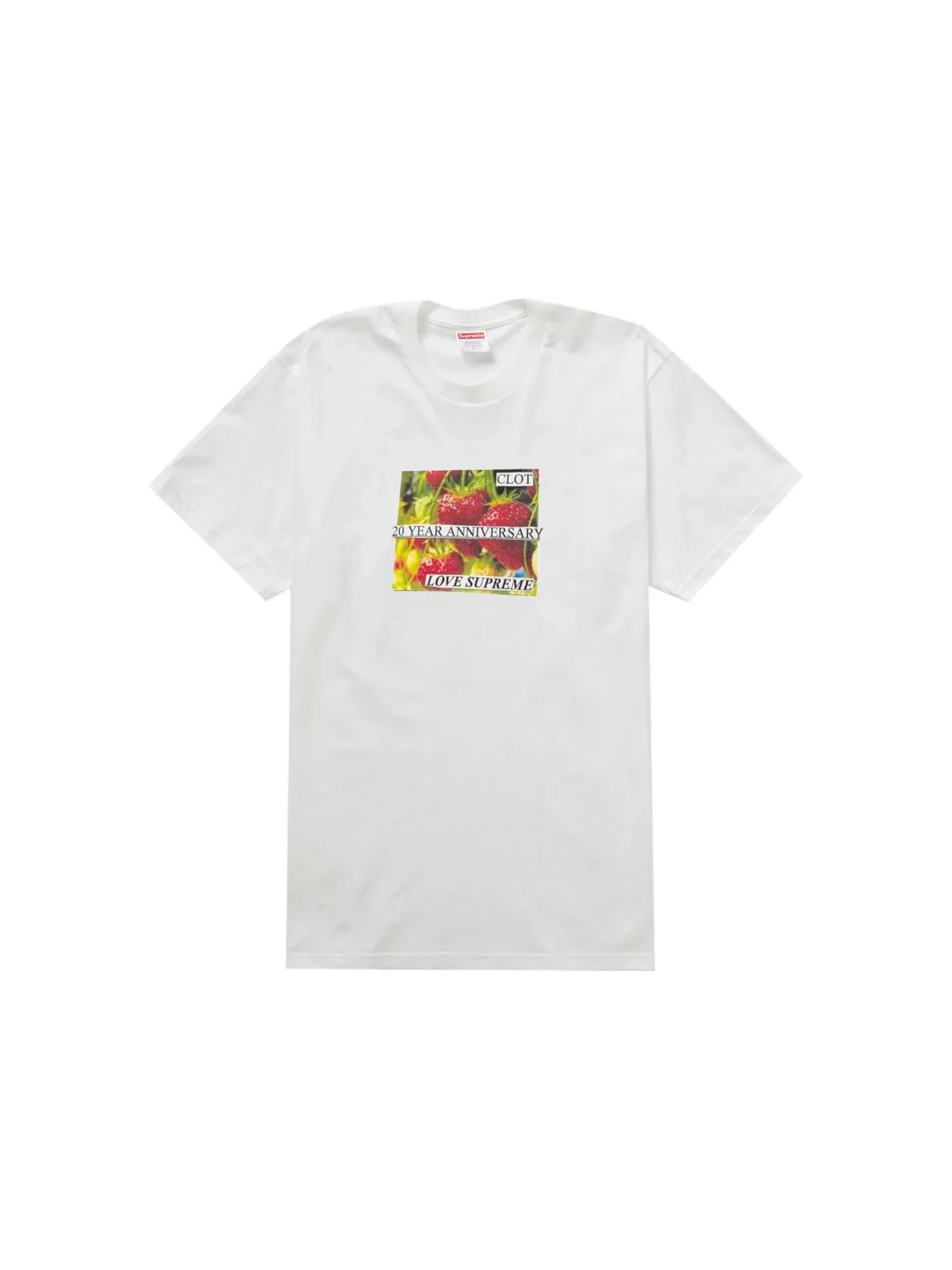 Мужская футболка с принтом Supreme CLOT 20th Anniversary Tee — изображение 1 из 1, белый