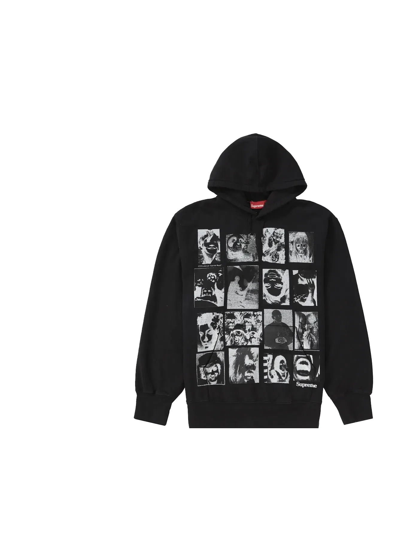 Мужской худи с принтом Supreme Collage Grid Supreme — изображение 1 из 2, черный