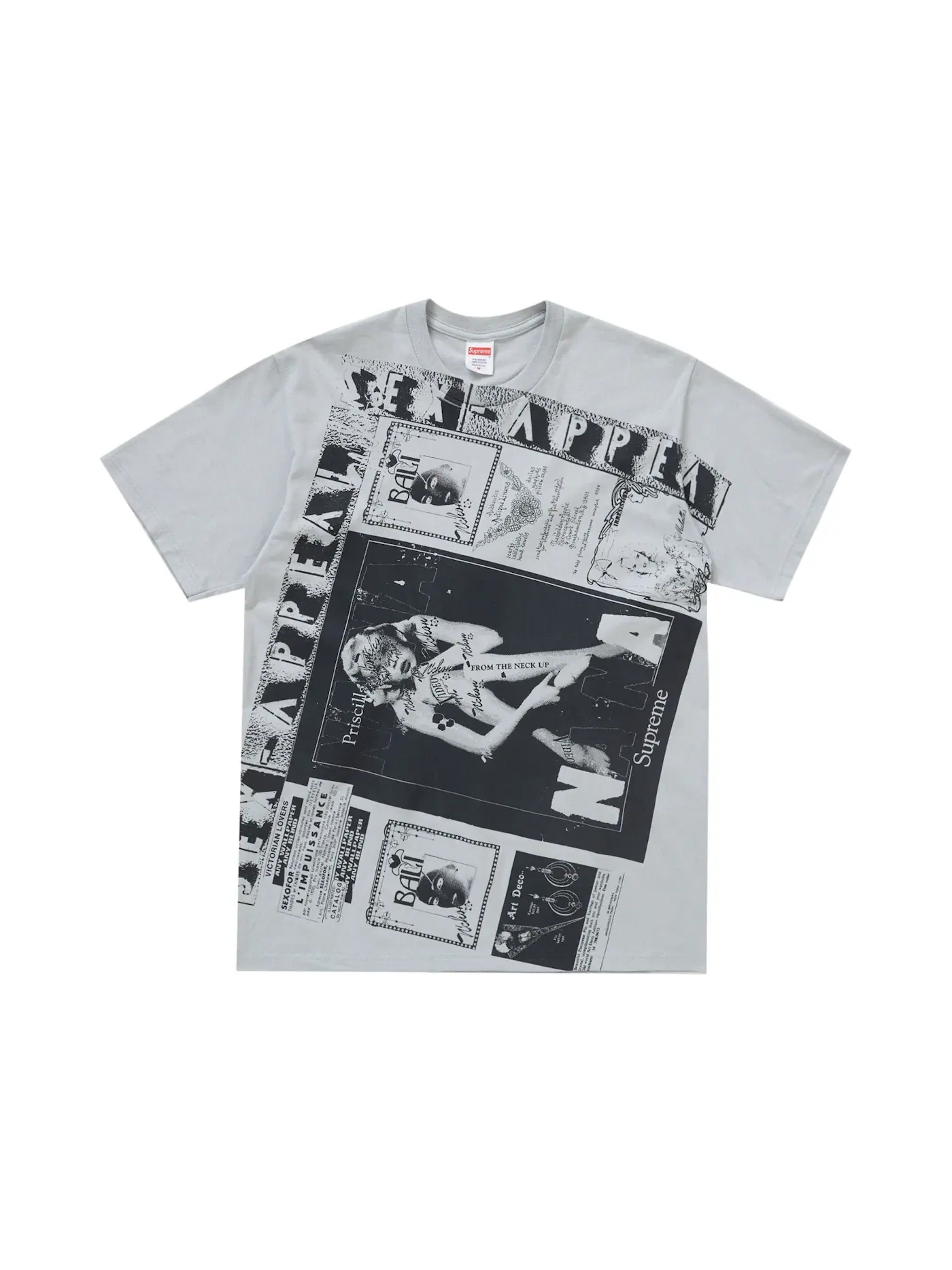 Мужская футболка с принтом Supreme — изображение 1 из 1, цементный