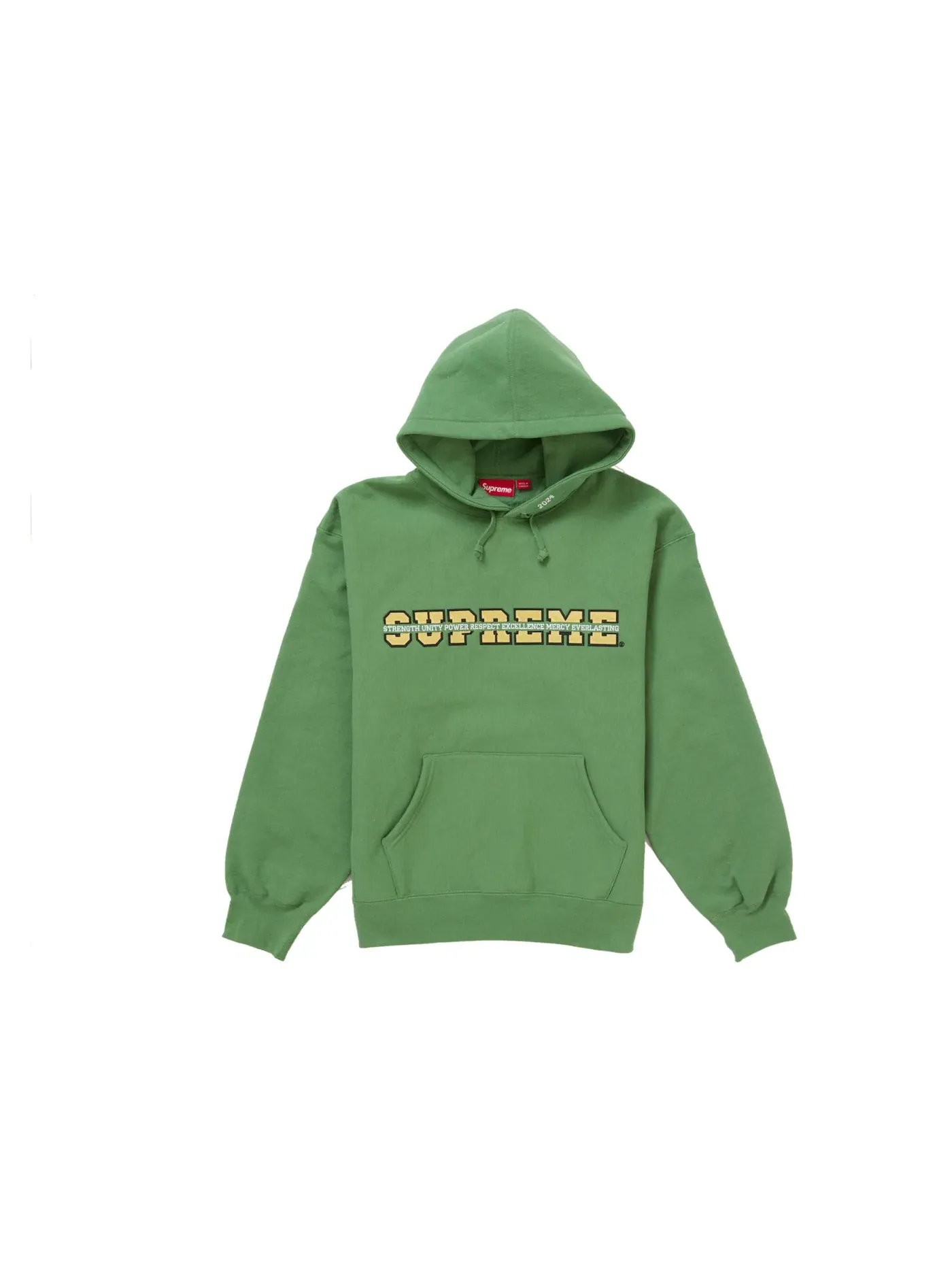 Мужской худи с капюшоном Supreme Collegiate Acronym — изображение 1 из 1, зеленый