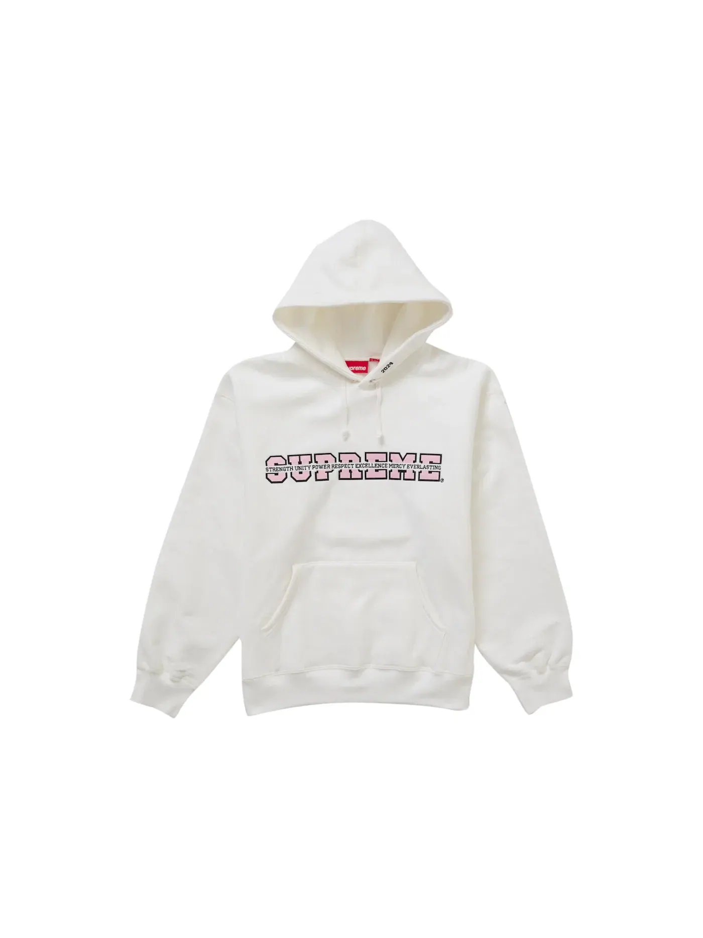 Мужская худи с капюшоном Supreme Collegiate Acronym Sweatshirt — изображение 1 из 1, белый