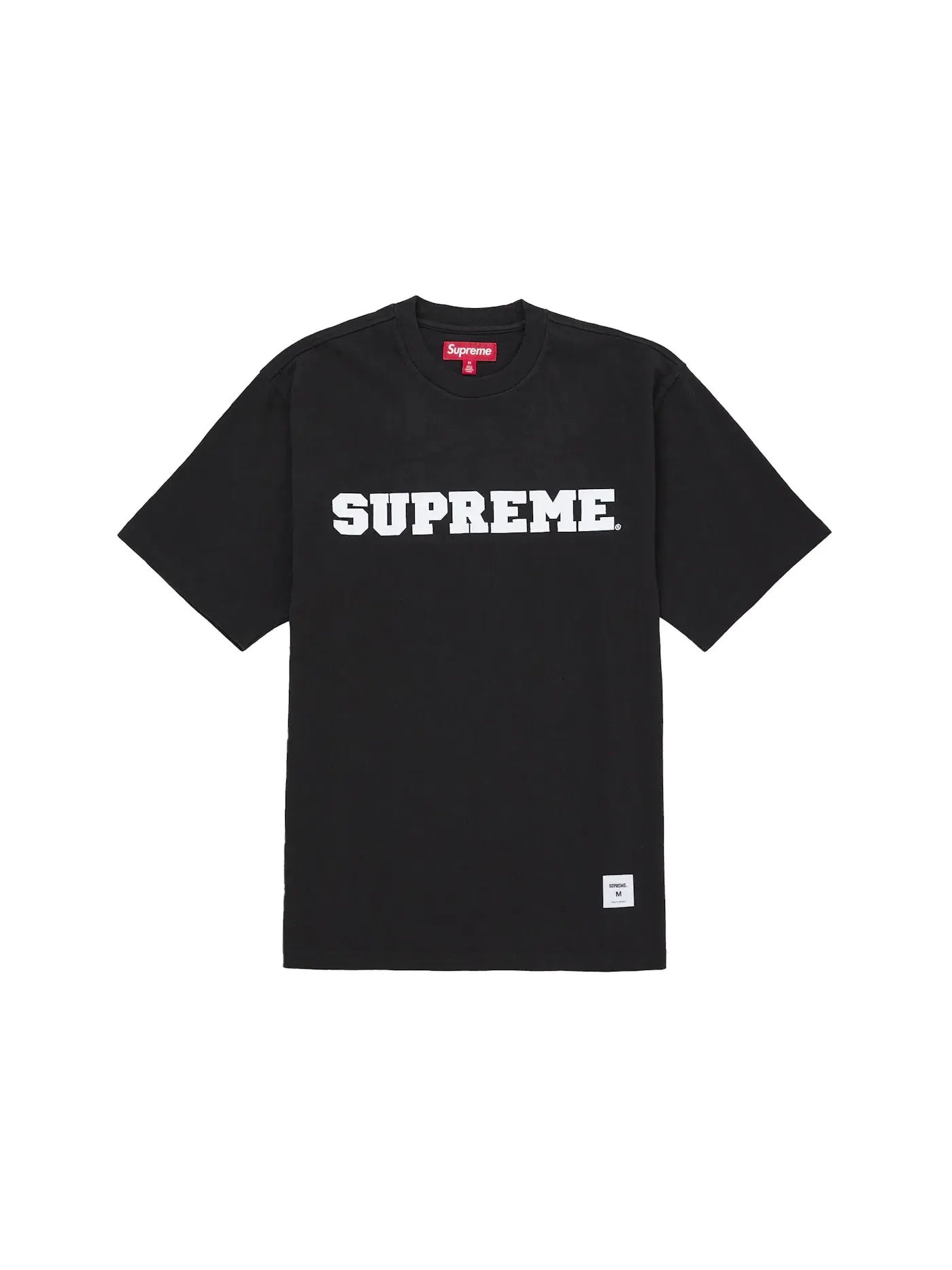 Мужская футболка с аппликацией Supreme Collegiate — изображение 1 из 1, черный