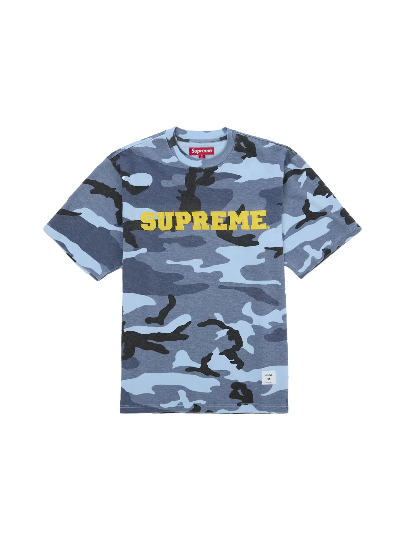 Мужская футболка с аппликацией Supreme Blue Camo — изображение 1 из 1, синий