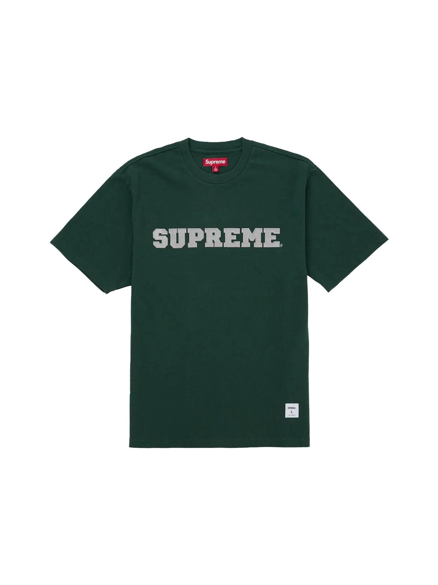 Мужская футболка с аппликацией Supreme Collegiate — изображение 1 из 1, зеленый
