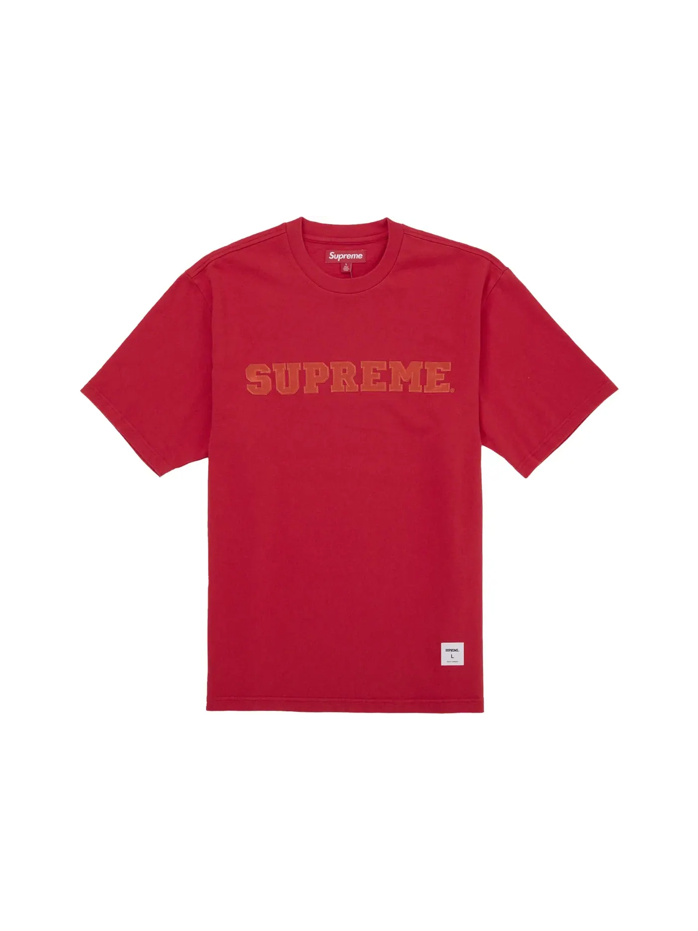 Мужская футболка с аппликацией Supreme Collegiate Appliqué — изображение 1 из 1, красный