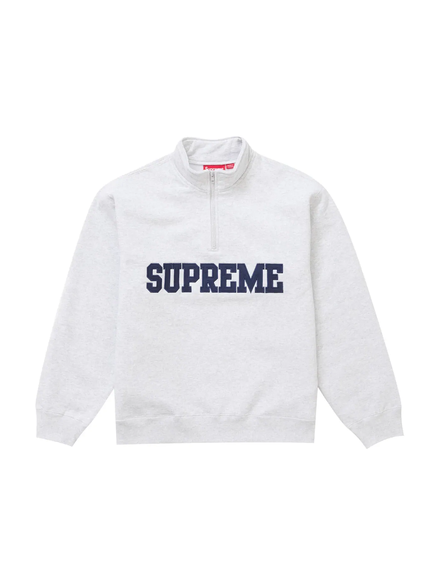 Мужской пуловер на молнии Supreme Collegiate Half Zip Pullover — изображение 1 из 1, серый