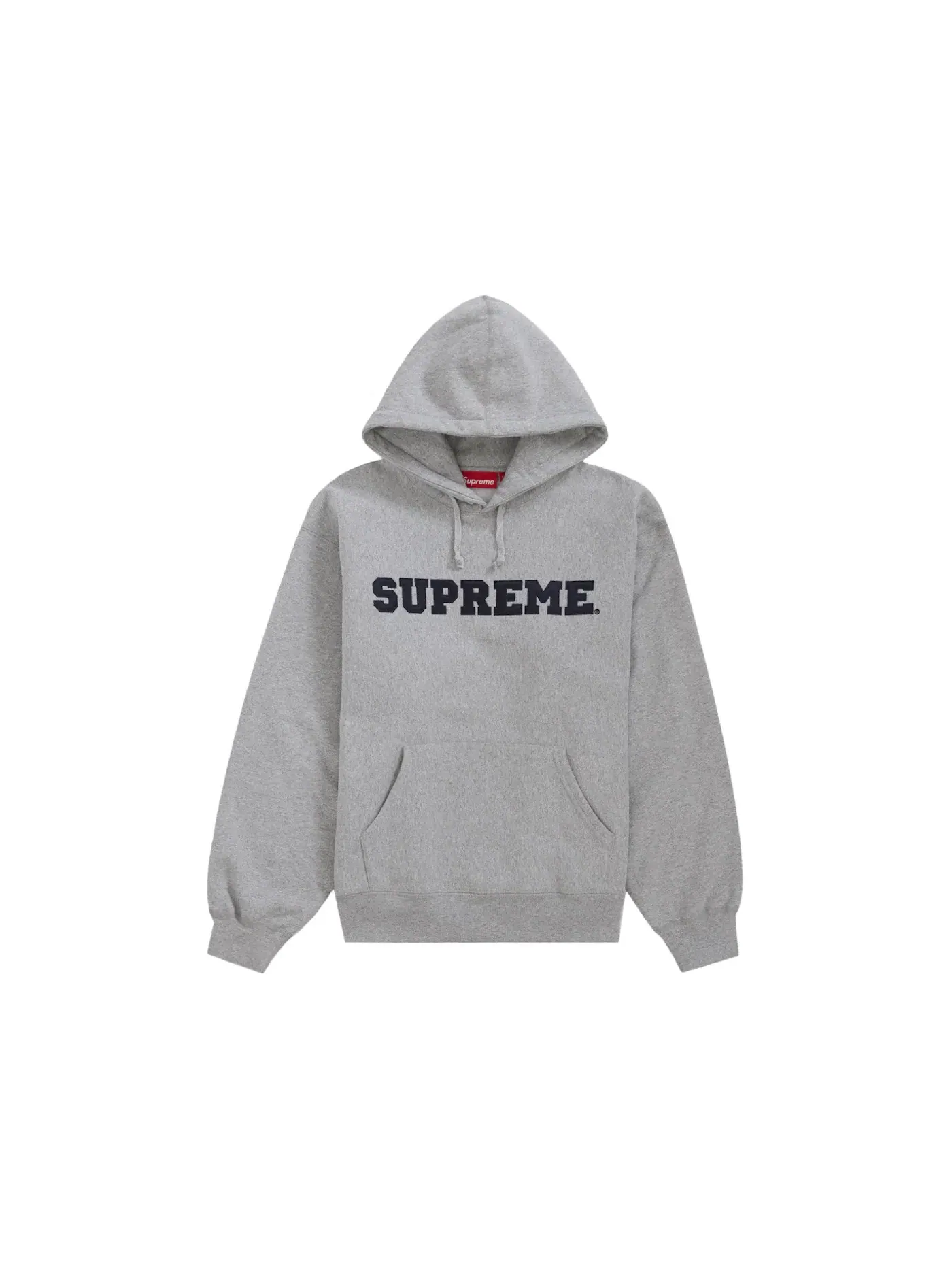 Мужской худи с принтом Supreme Collegiate — изображение 1 из 1, серый