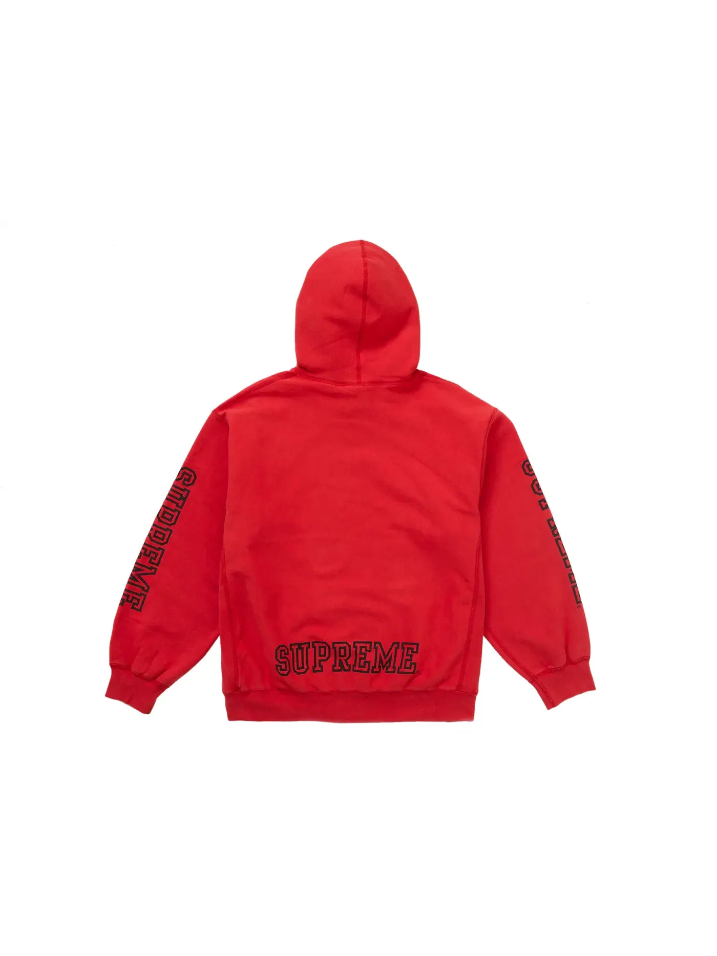 Мужская худи с капюшоном Supreme Collegiate Sleeve Hooded Sweatshirt Supreme — изображение 2 из 2, красный