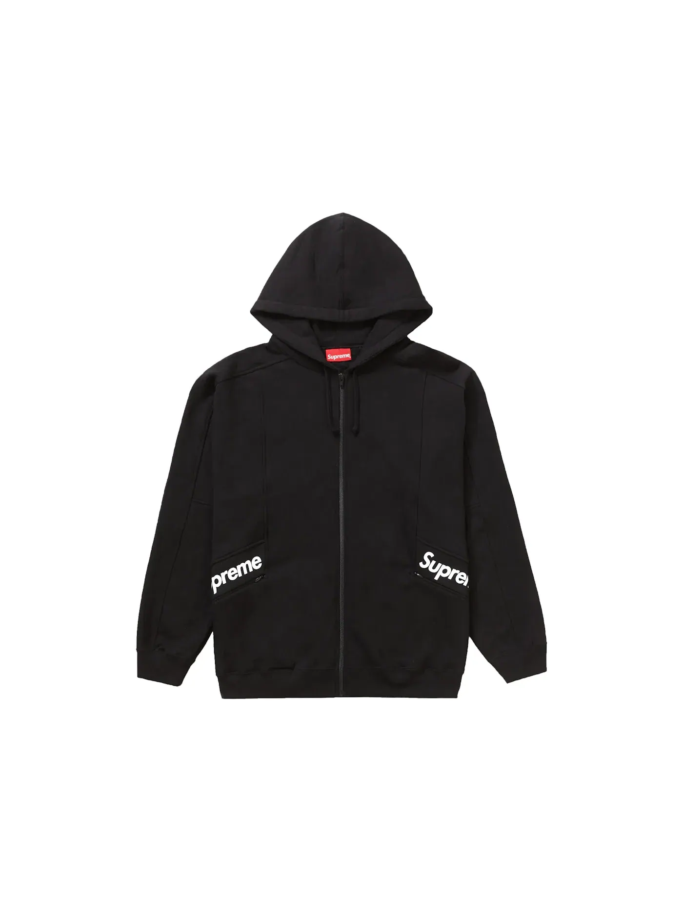 Мужская худи на молнии Supreme Zip Up Hooded Sweatshirt — изображение 1 из 1, черный