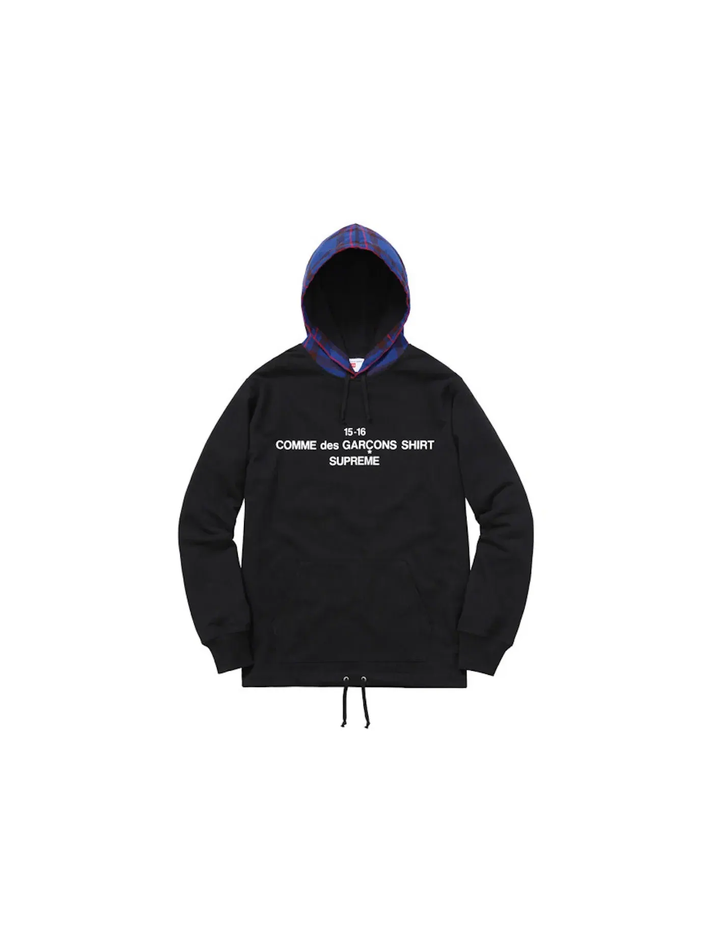 Мужская худи с капюшоном Supreme Comme Des Garcons — изображение 1 из 1, черный