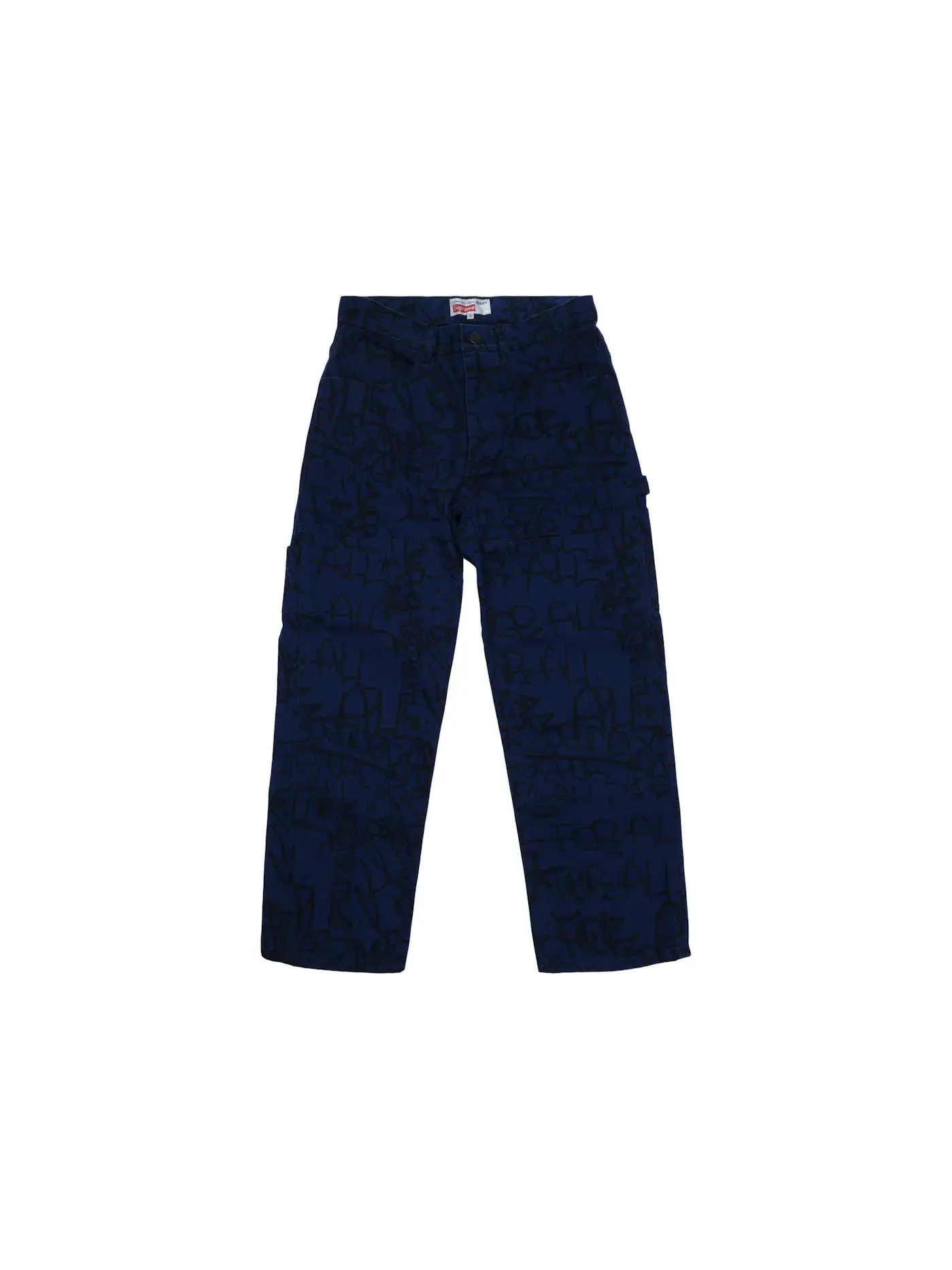 Мужские брюки с принтом Pant Supreme — изображение 1 из 2, темно-синий