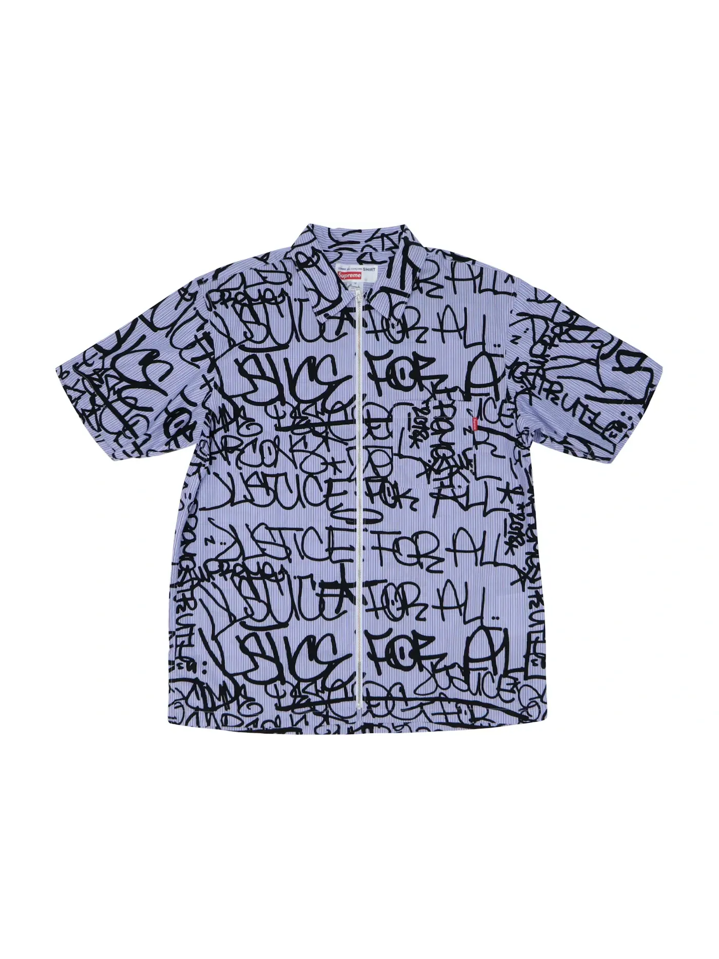 Мужская рубашка с принтом Supreme Comme des Garcons SHIRT — изображение 1 из 2, синий