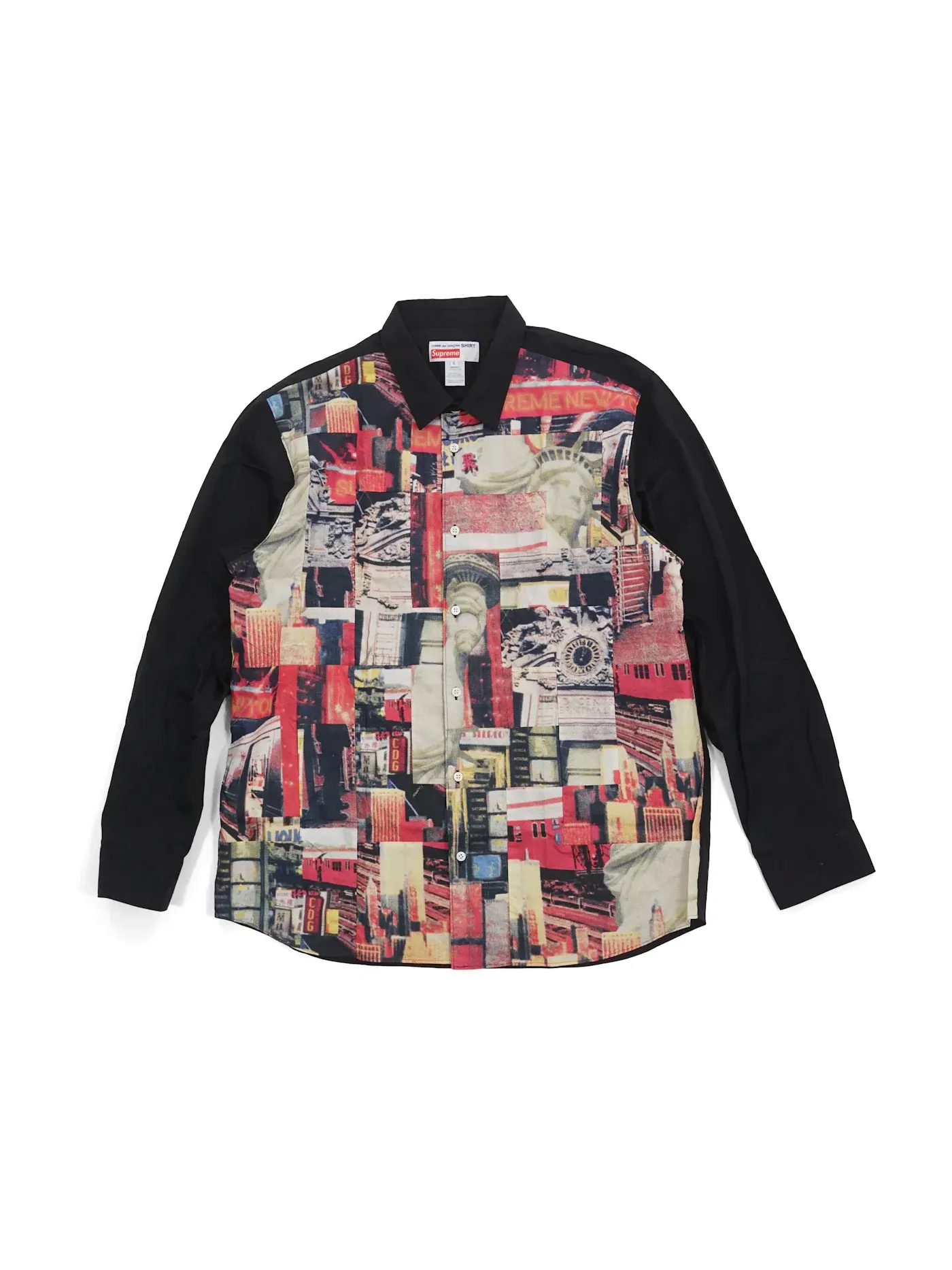 Мужская рубашка с принтом Patchwork Button Up Shirt Supreme — изображение 1 из 2, мульти