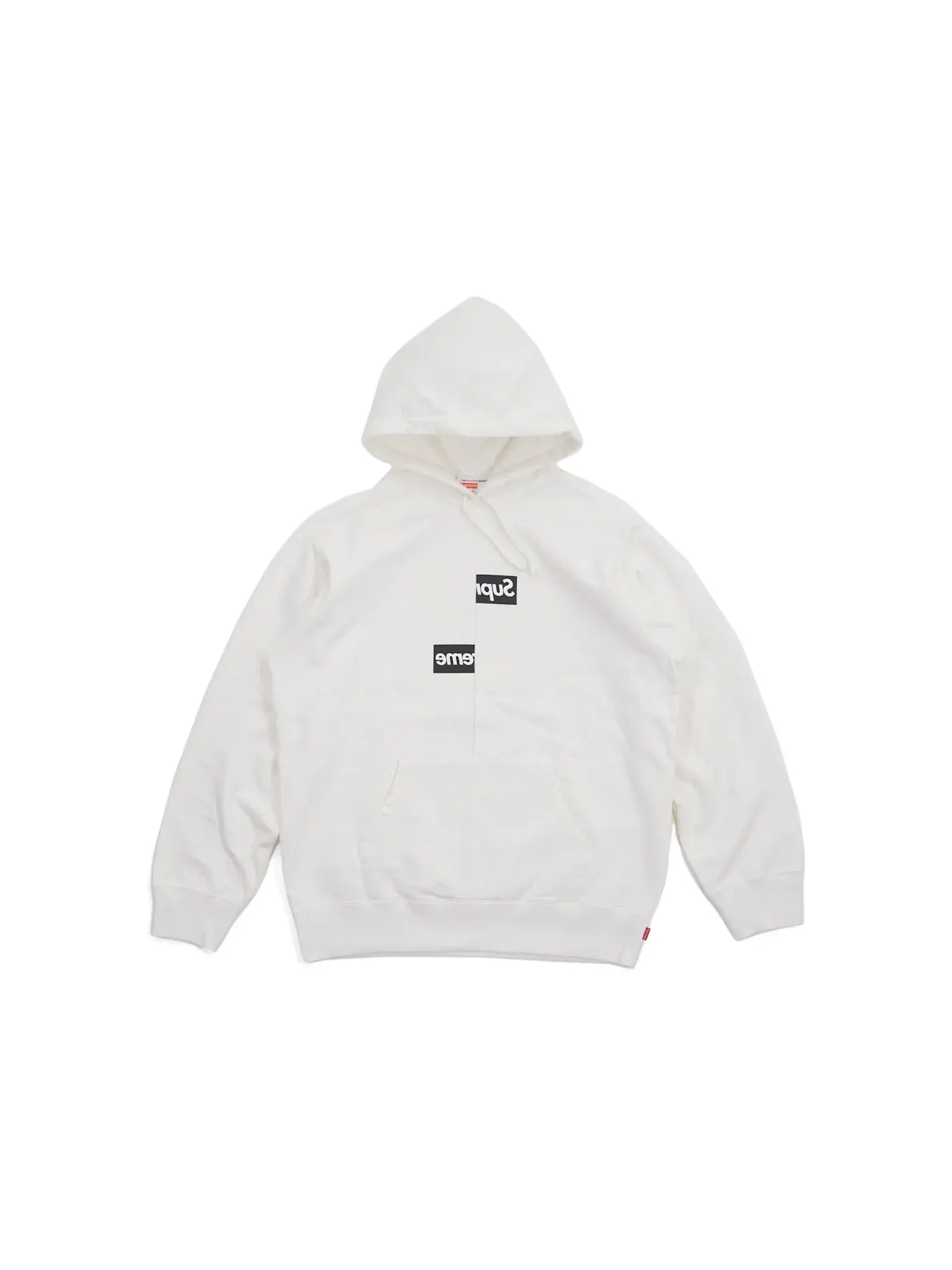 Мужской свитшот с капюшоном Split Box Logo Supreme — изображение 1 из 2, белый
