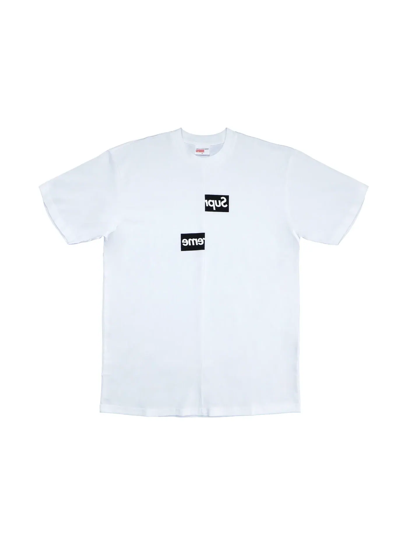Мужская футболка с принтом Split Box Logo Tee Supreme — изображение 1 из 2, белый