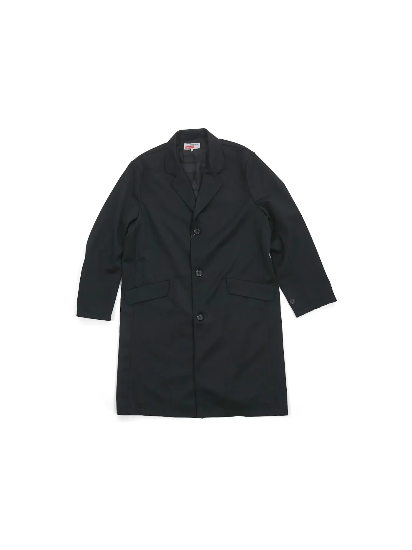 Мужское пальто шерстяное Overcoat Supreme — изображение 1 из 3, черный