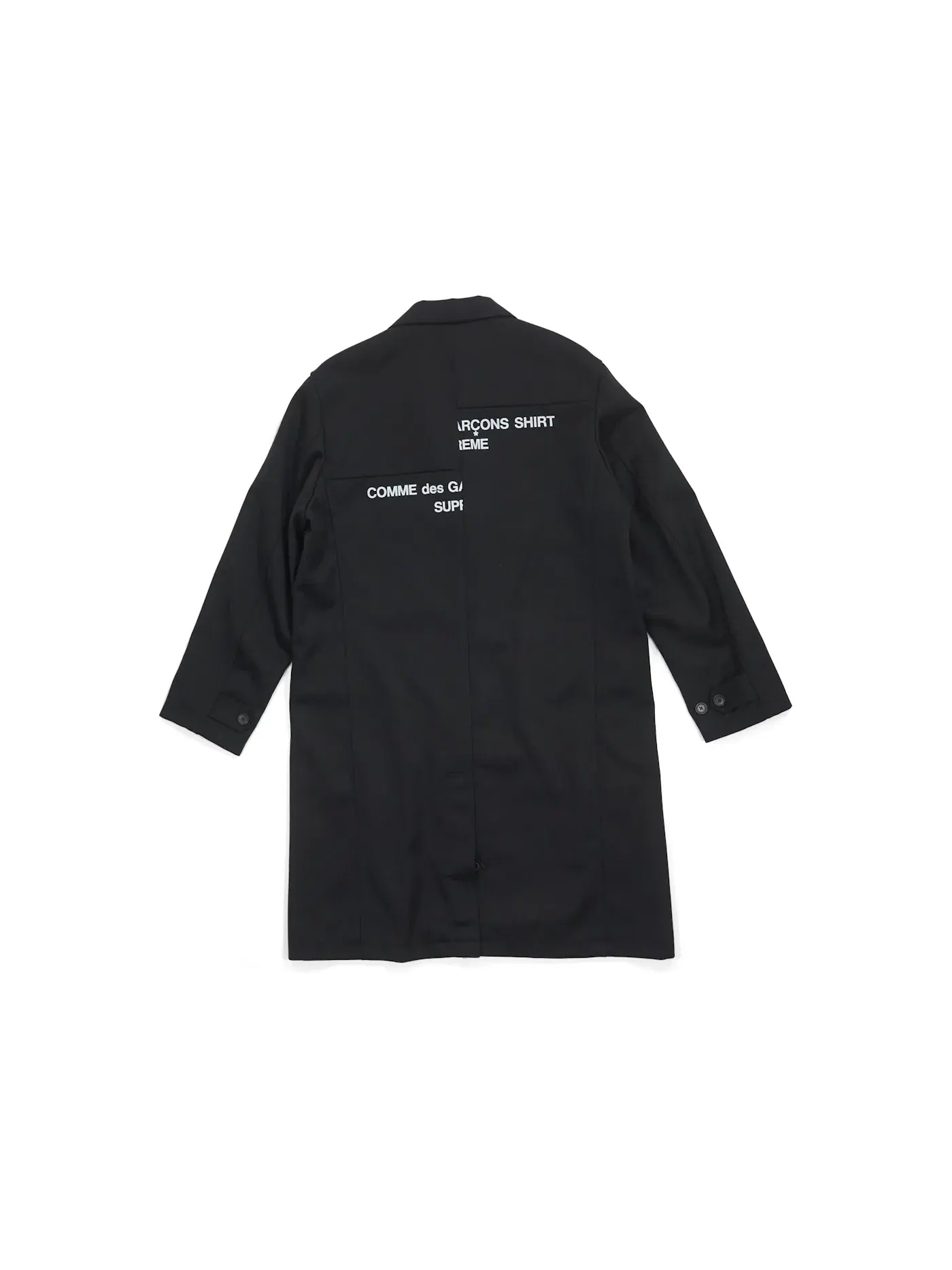 Мужское пальто шерстяное Overcoat Supreme — изображение 2 из 3, черный
