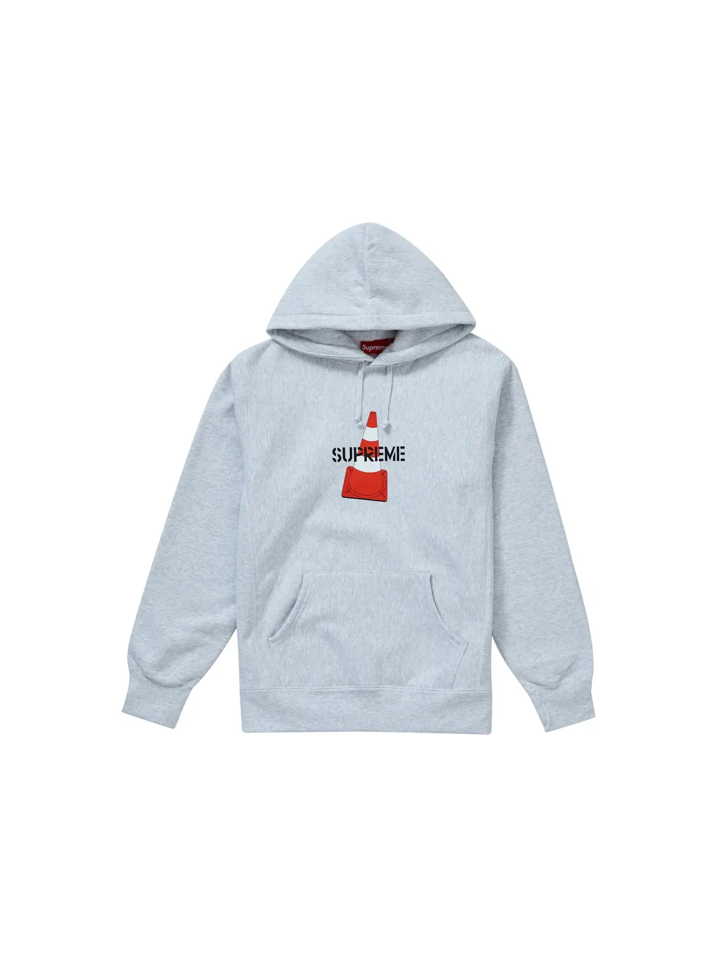 Мужской свитшот с капюшоном с принтом Hooded Sweatshirt Supreme — изображение 1 из 1, серый