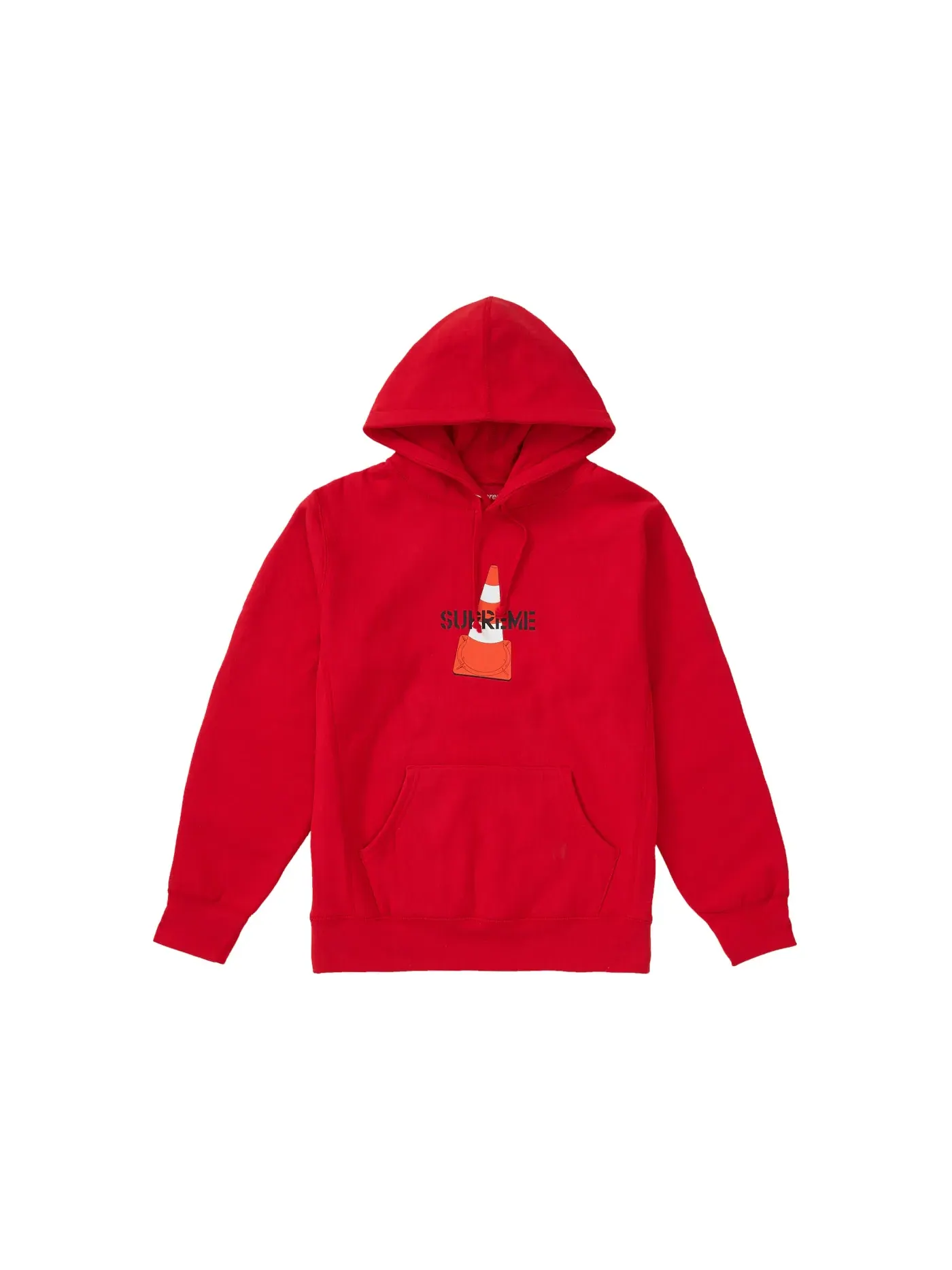 Мужской свитшот с капюшоном Supreme — изображение 1 из 1, красный
