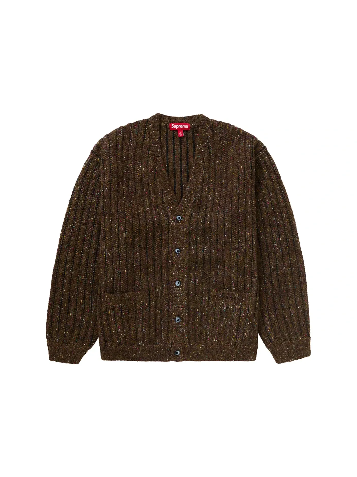 Мужской кардиган с принтом Cardigan Supreme — изображение 1 из 1, коричневый