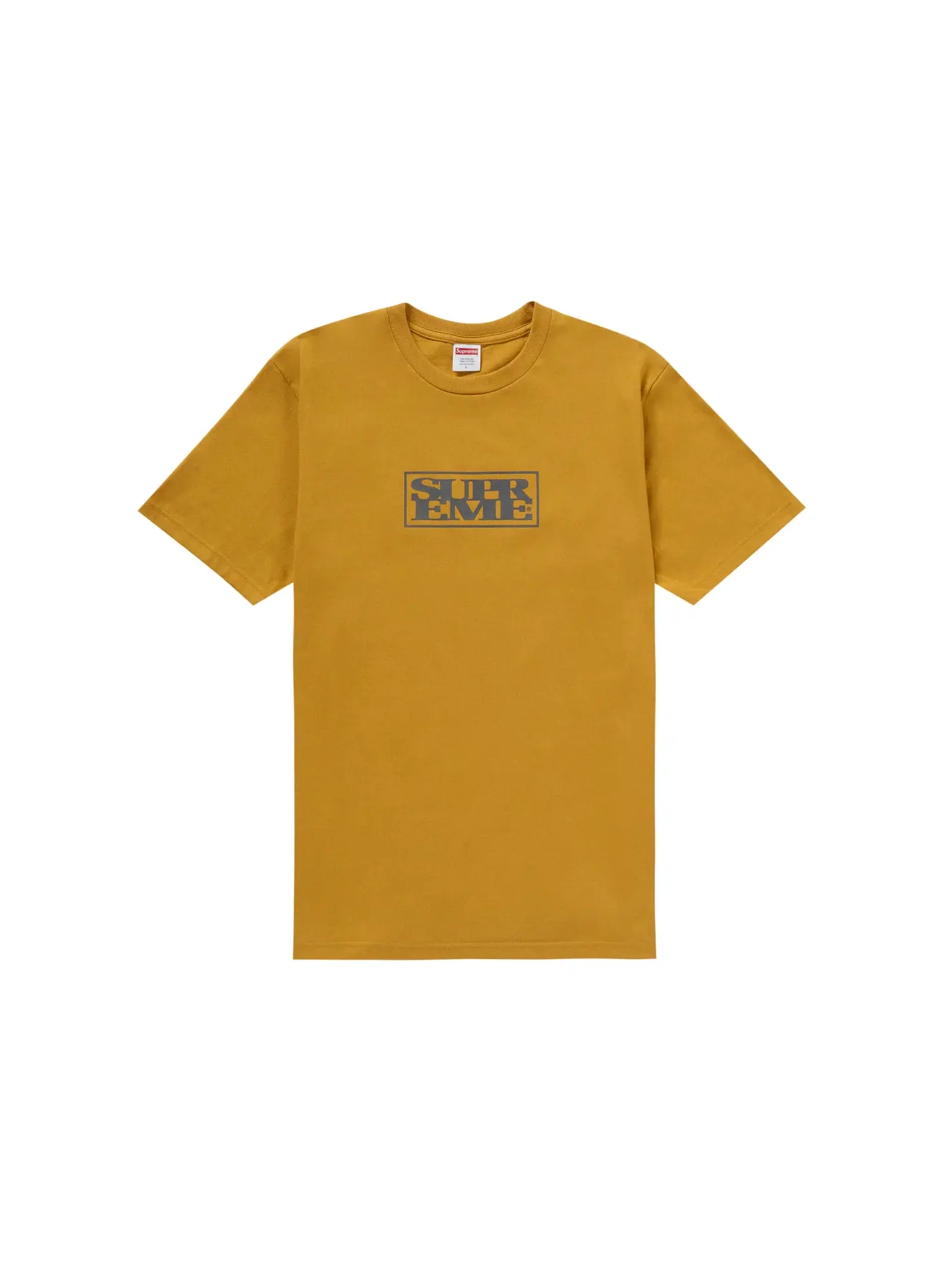 Мужская футболка с принтом Supreme Tee — изображение 1 из 1, желтый