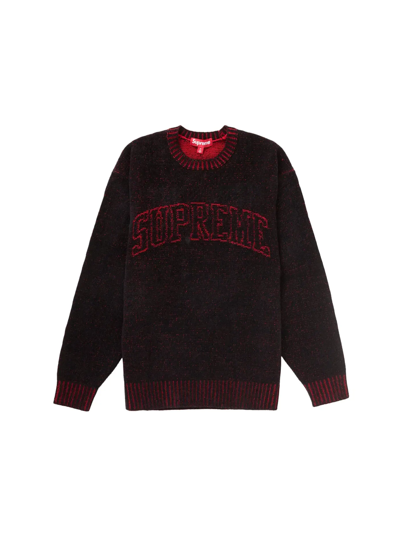 Мужской свитер с контрастной аркой Supreme Black — изображение 1 из 1