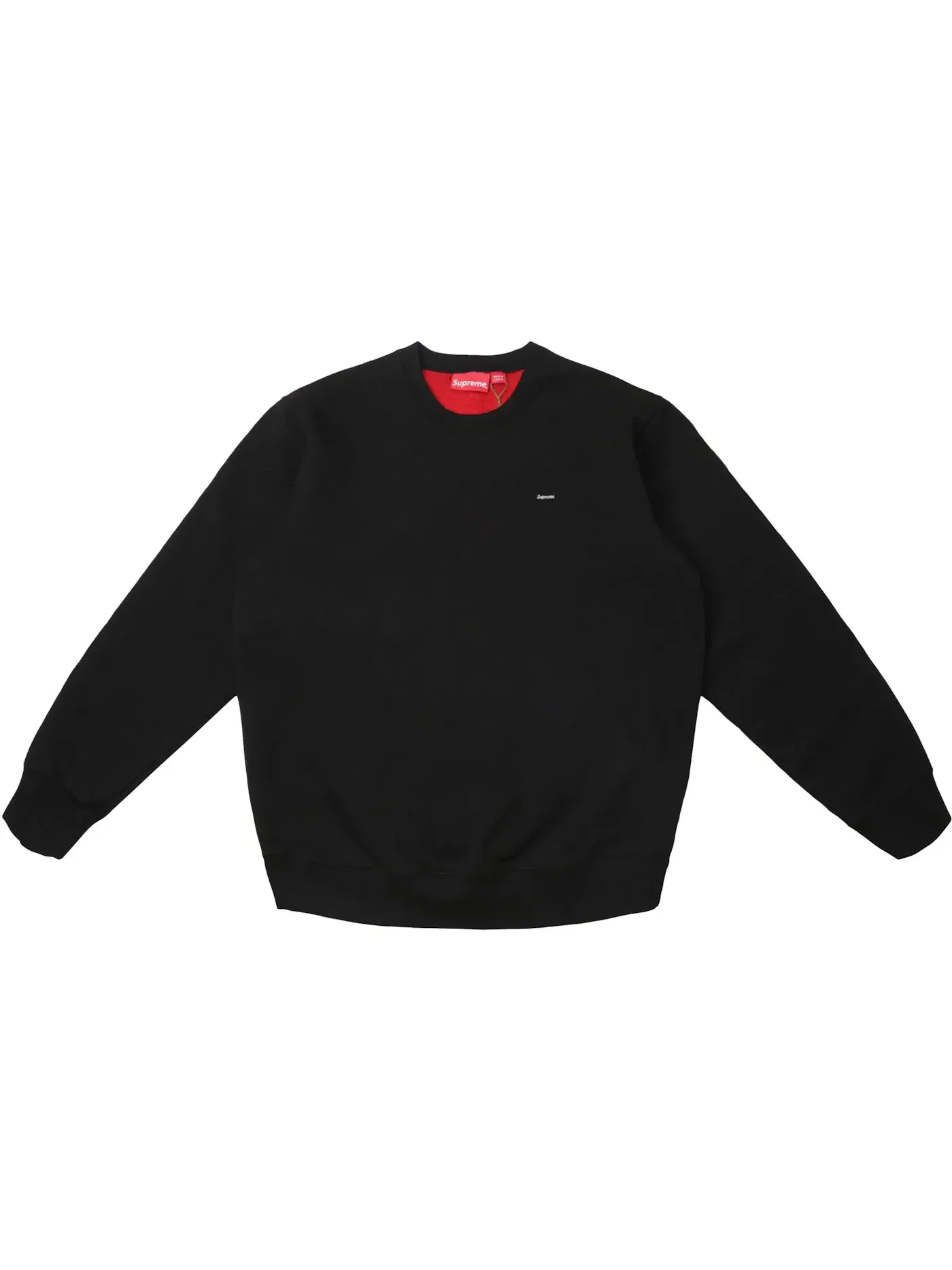 Мужской свитшот контрастный Supreme Crewneck — изображение 1 из 1, черный