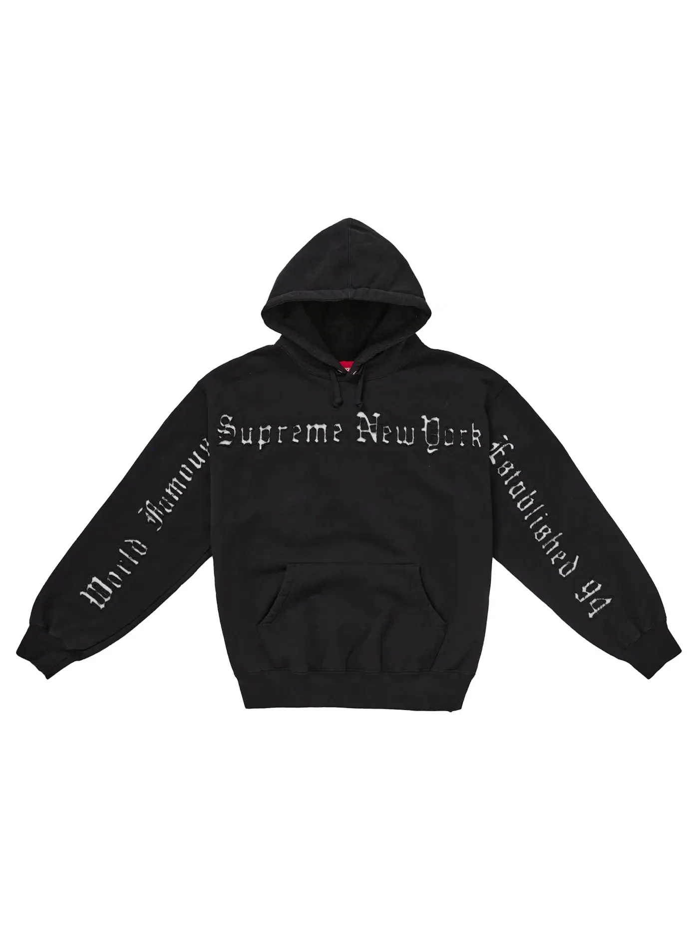 Мужская худи с контрастными вставками Supreme Sweatshirt Supreme — изображение 1 из 1, черный