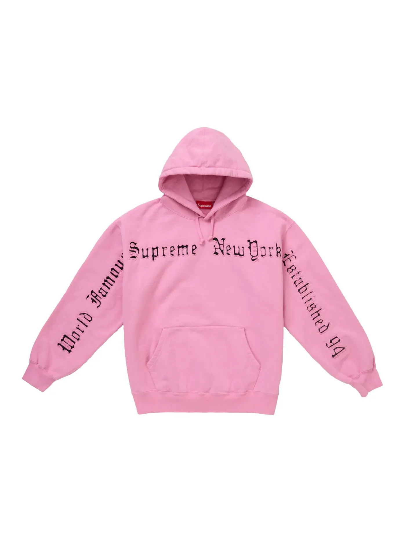 Мужская худи с контрастными вырезами Supreme Sweatshirt — изображение 1 из 1, розовый