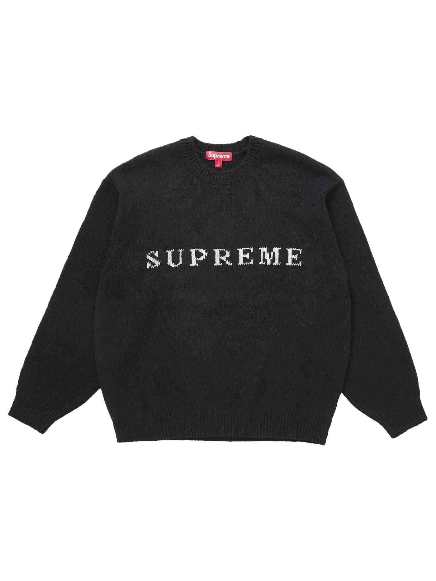 Мужской свитер с контрастным логотипом Supreme Sweater (FW25) — изображение 1 из 1, черный