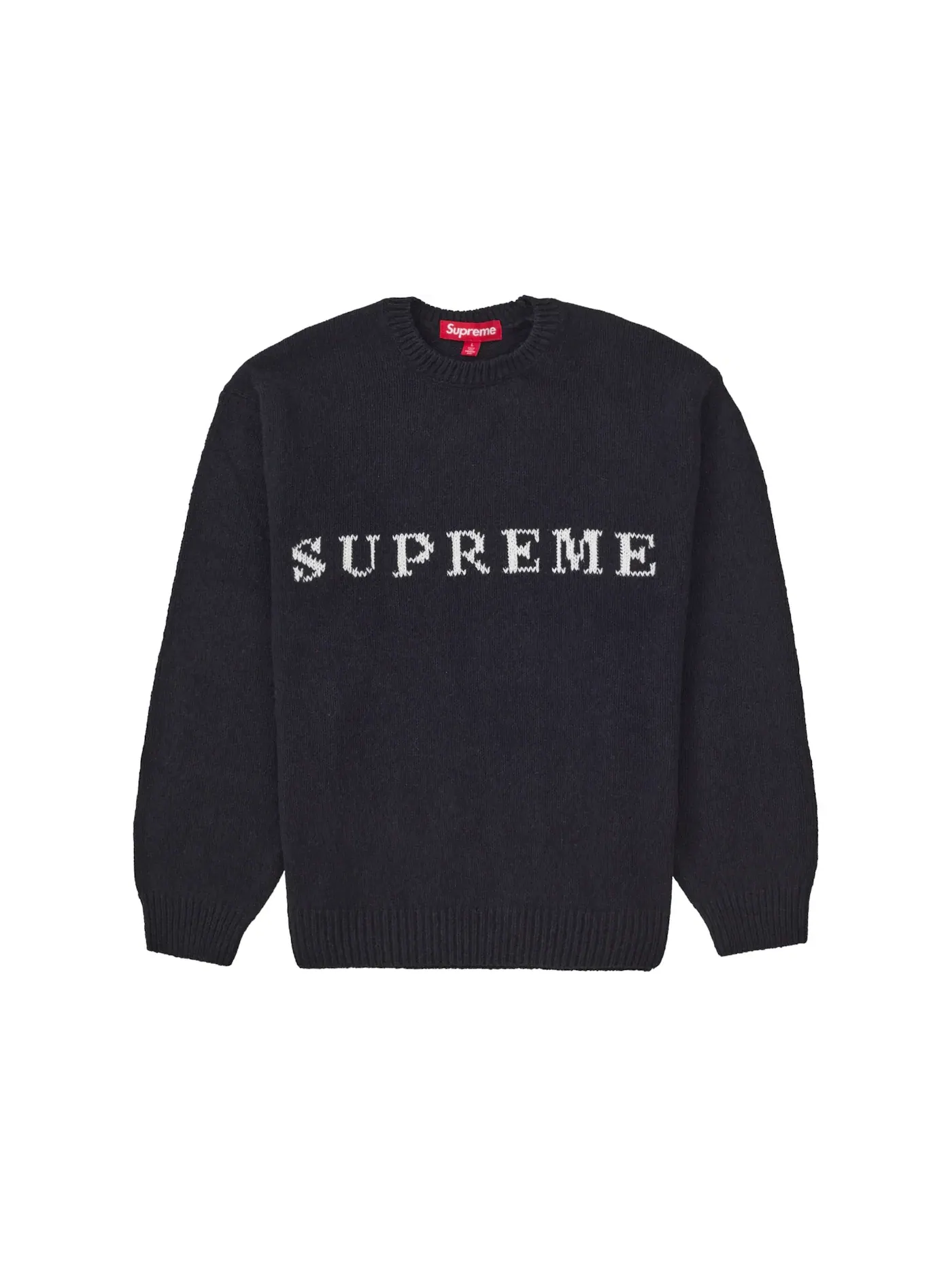 Мужской свитер с контрастным логотипом Supreme