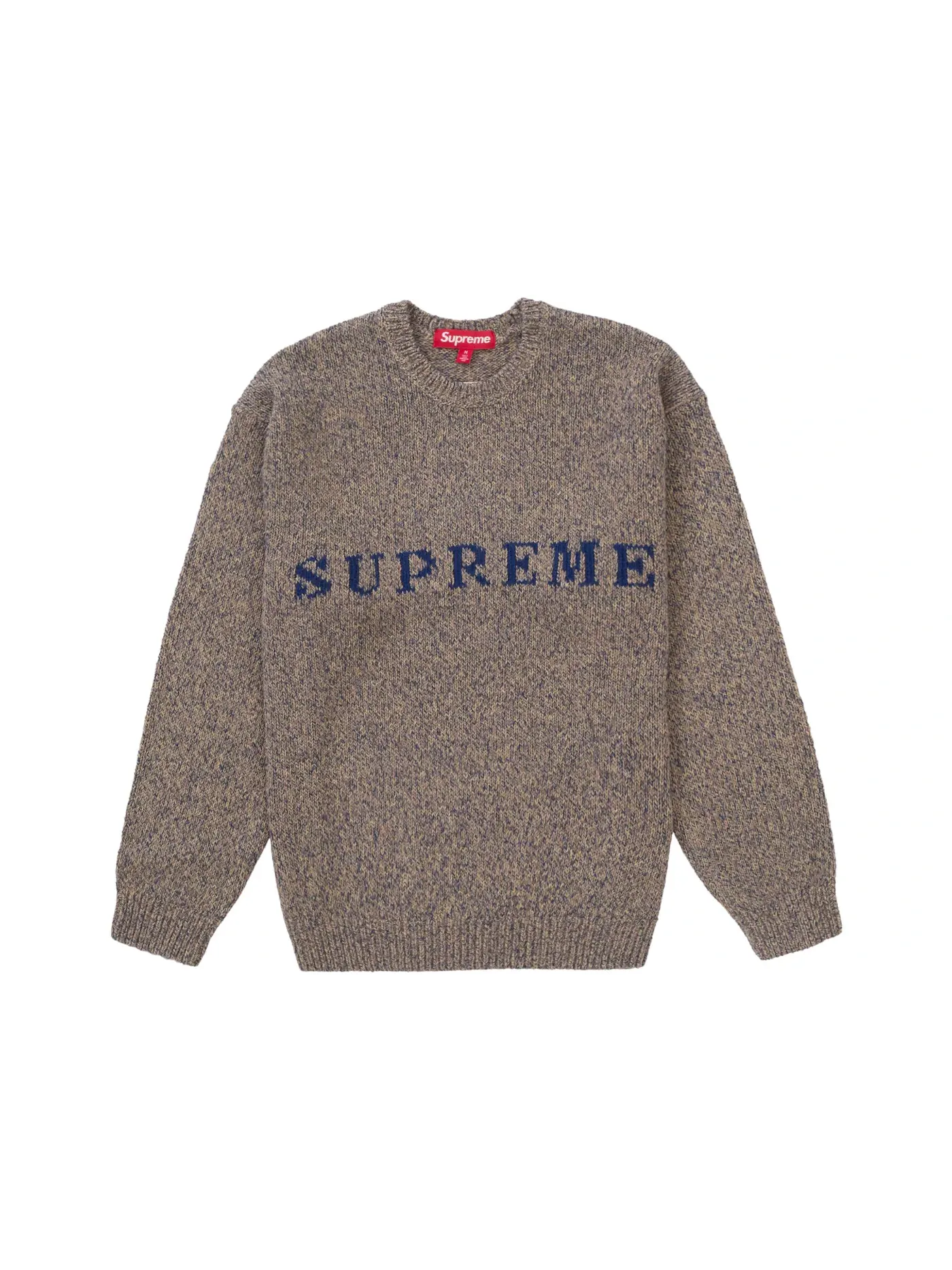 Мужской свитер с контрастным принтом Supreme Taupe Melange