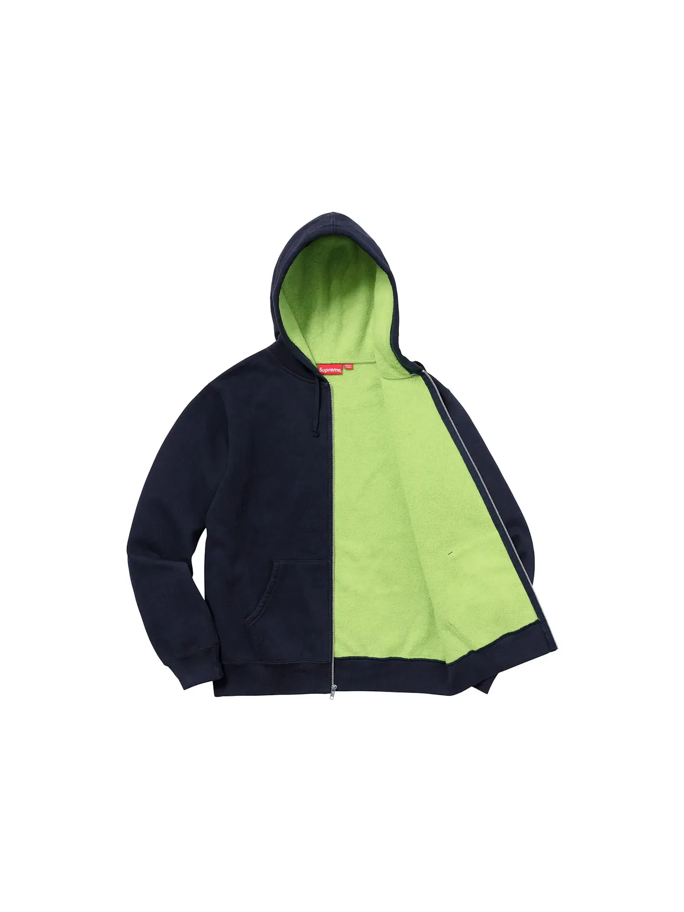 Мужская худи с контрастной молнией Supreme Sweatshirt — изображение 2 из 2, темно-синий