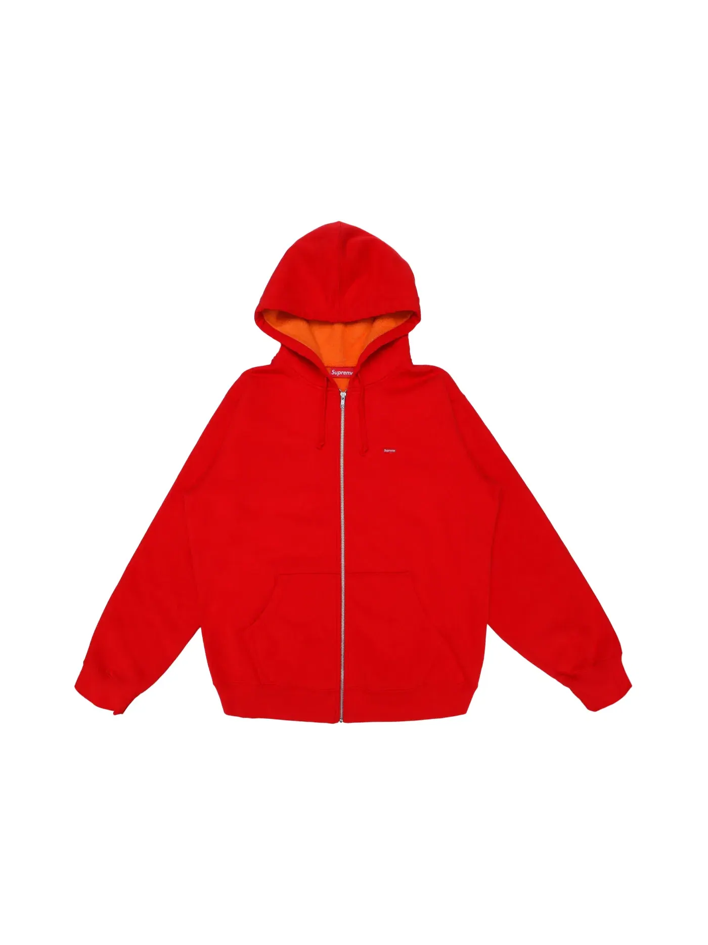 Мужская худи на молнии с капюшоном контрастная Supreme — изображение 1 из 2, красный