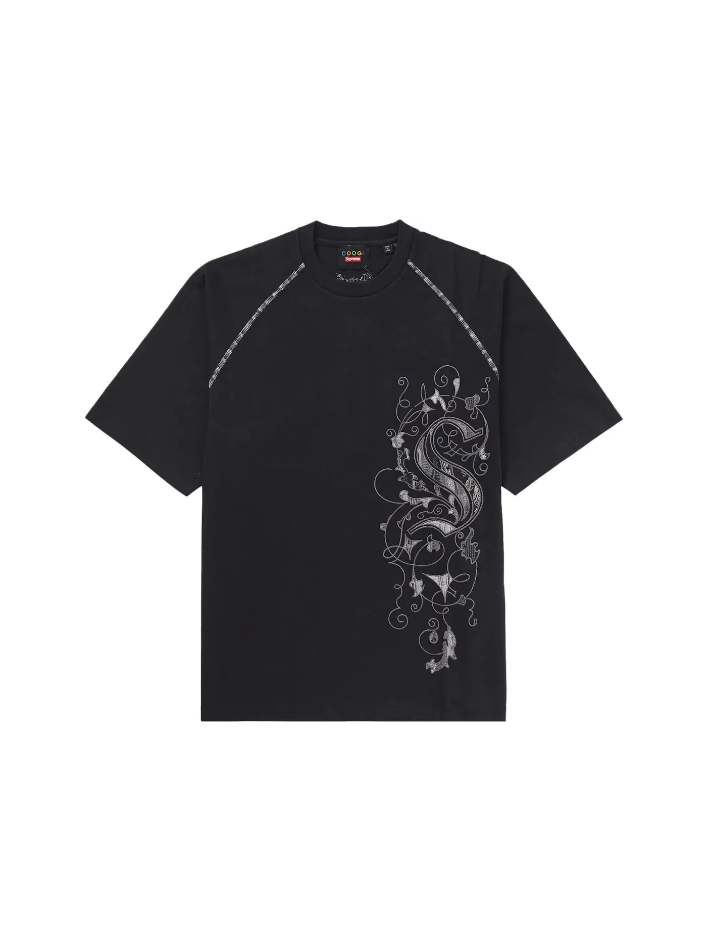 Мужская футболка Supreme Coogi Raglan S/S Top — изображение 1 из 2, черный