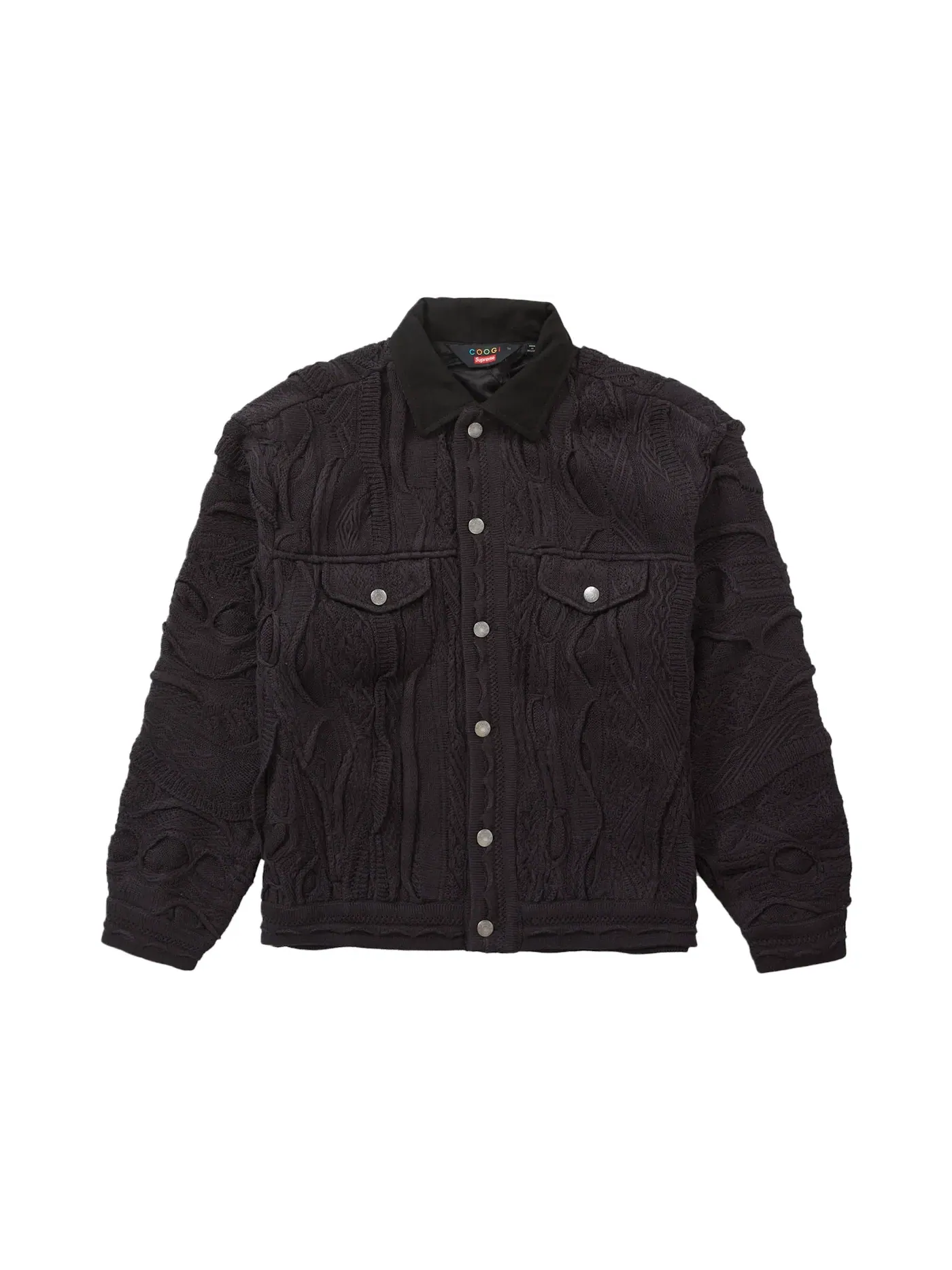 Мужская куртка с принтом Supreme Coogi Trucker Jacket Black — изображение 1 из 2
