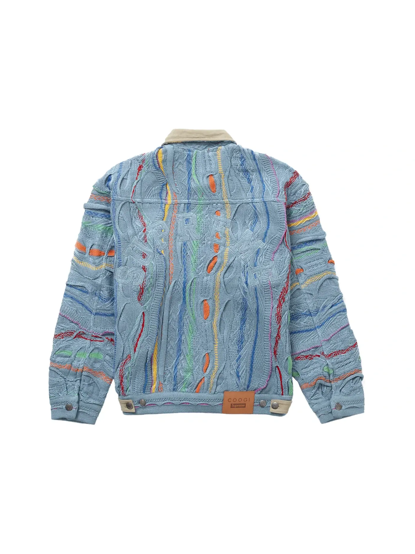 Мужская куртка-тракер с узором Coogi Supreme — изображение 2 из 2, синий